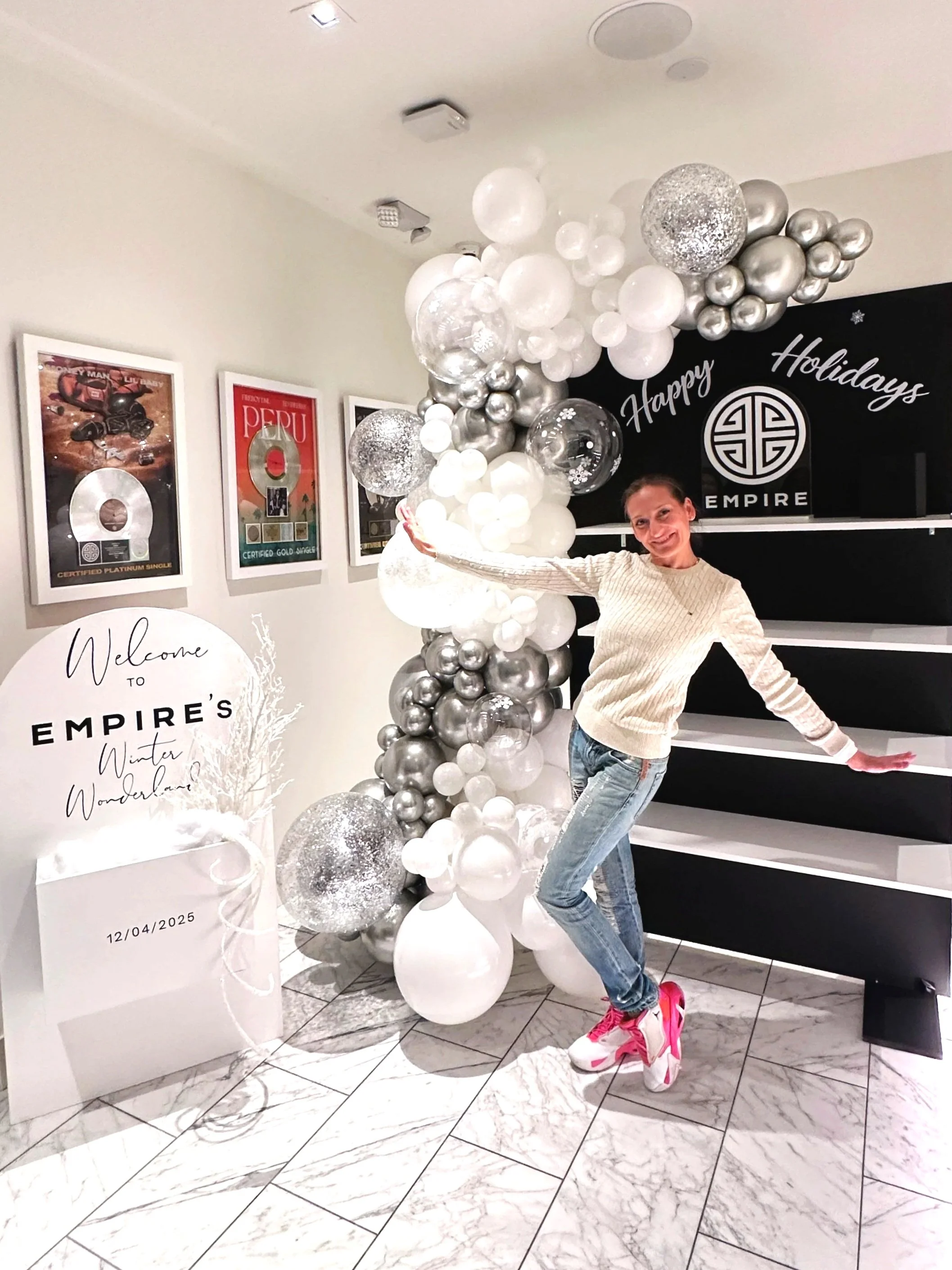 Corporate Holiday Balloon Décor | San Francisco Winter Wonderland