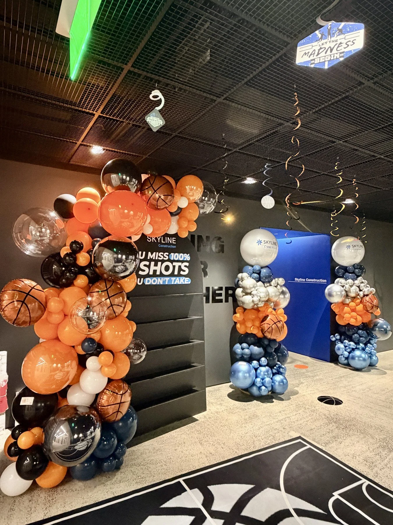 Skyline Construction March Madness Event Space Columns