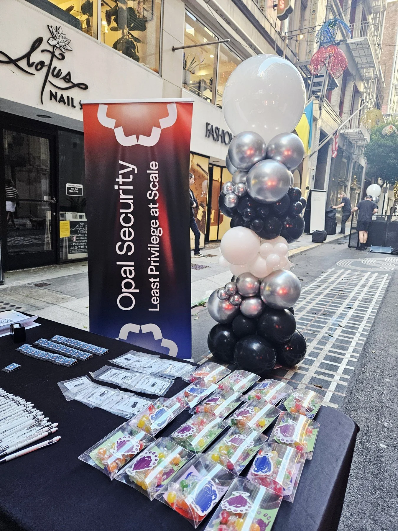 Opal Security Tech Event Balloon Column | San Francisco