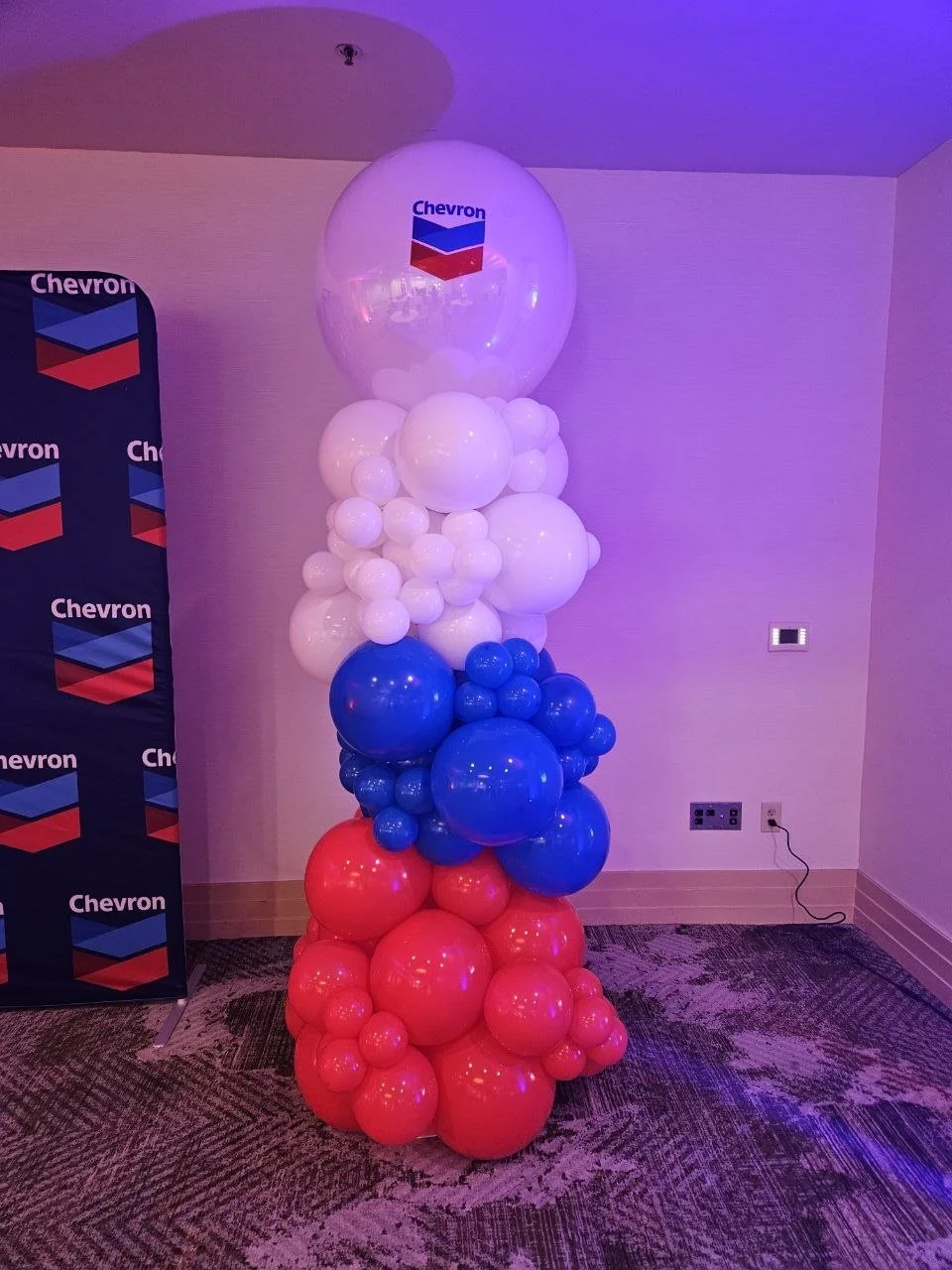 Chevron Corporate Event Balloon Column