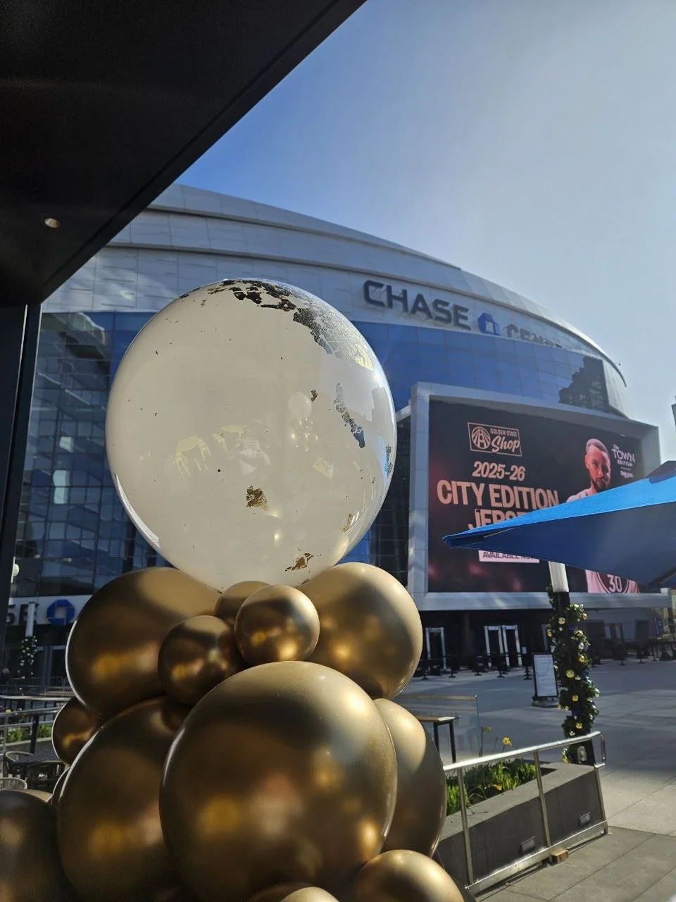 Chase Center City Edition Logo Balloon Column | Detail San Francisco