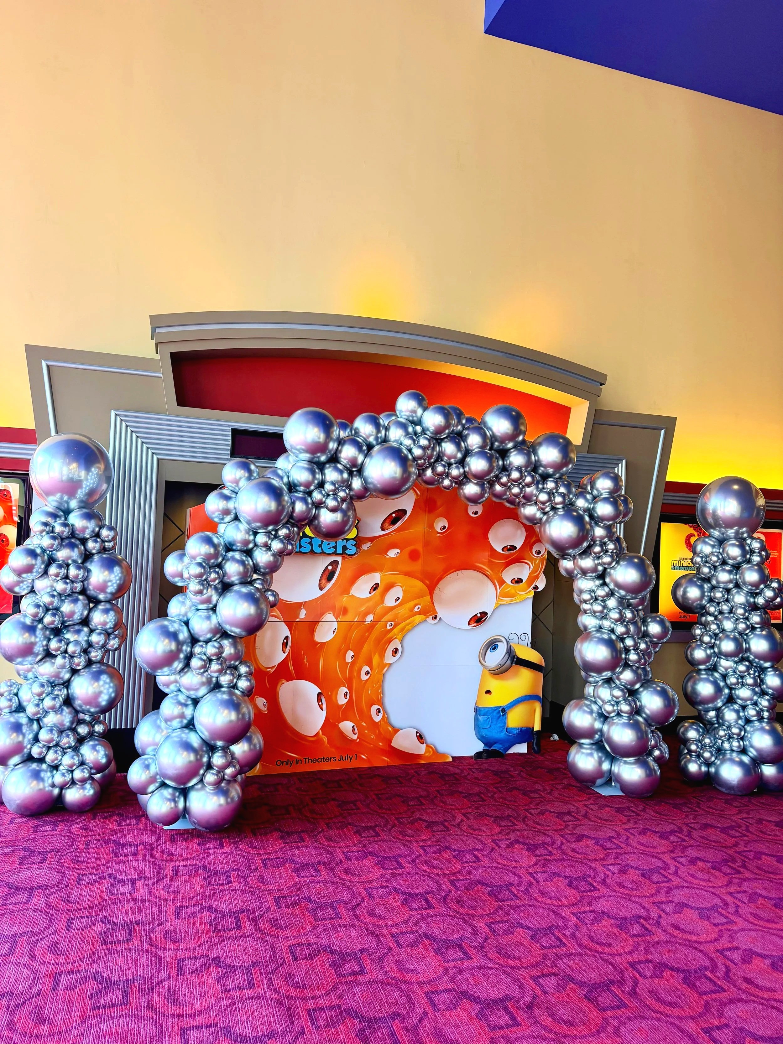 Minions Movie Premiere Event Decor at AMC Metreon San Francisco | Themed Balloon Installation