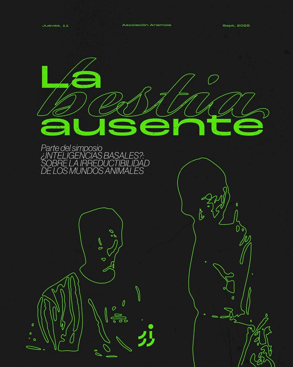 La bestia ausente. Parte del simposio &iquest;INTELIGENCIAS BASALES?: SOBRE LA IRREDUCTIBILIDAD DE LOS MUNDOS ANIMALES. 

Simposio organizado por la Asociaci&oacute;n de Antropolog&iacute;a del Estado Espa&ntilde;ol, celebrado entre el 2 y 5 de septi