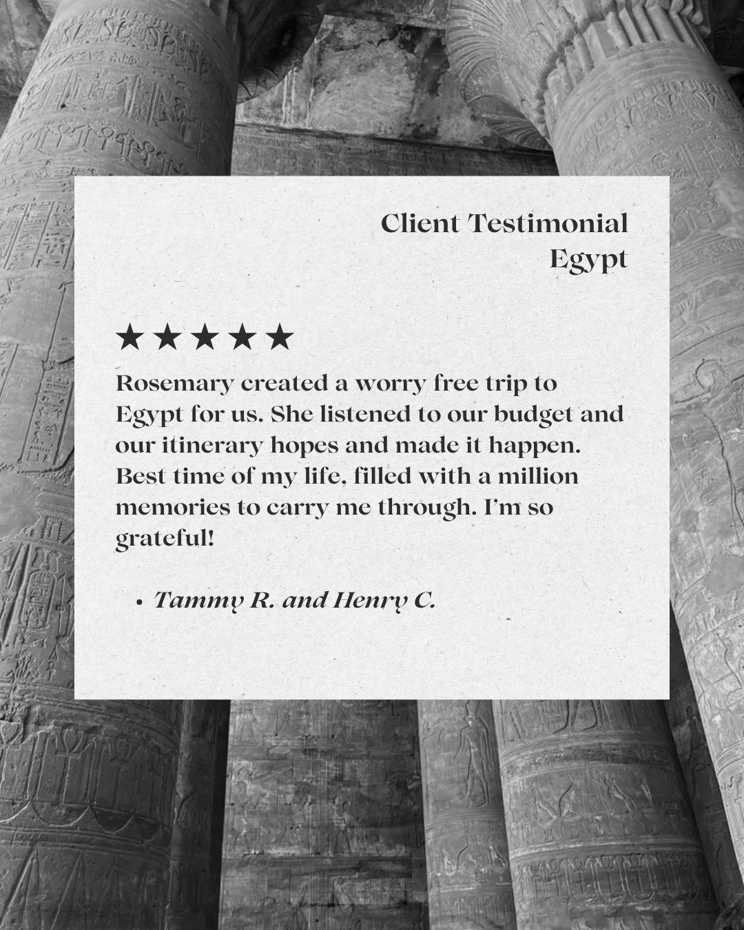 ✨Dreaming in gold and ancient wonder✨ One of the benefits of using travel agents who have traveled the world is that we have the knowledge to build your ideal trip in the most amazing destinations.
We recently curated an unforgettable Egyptian journe