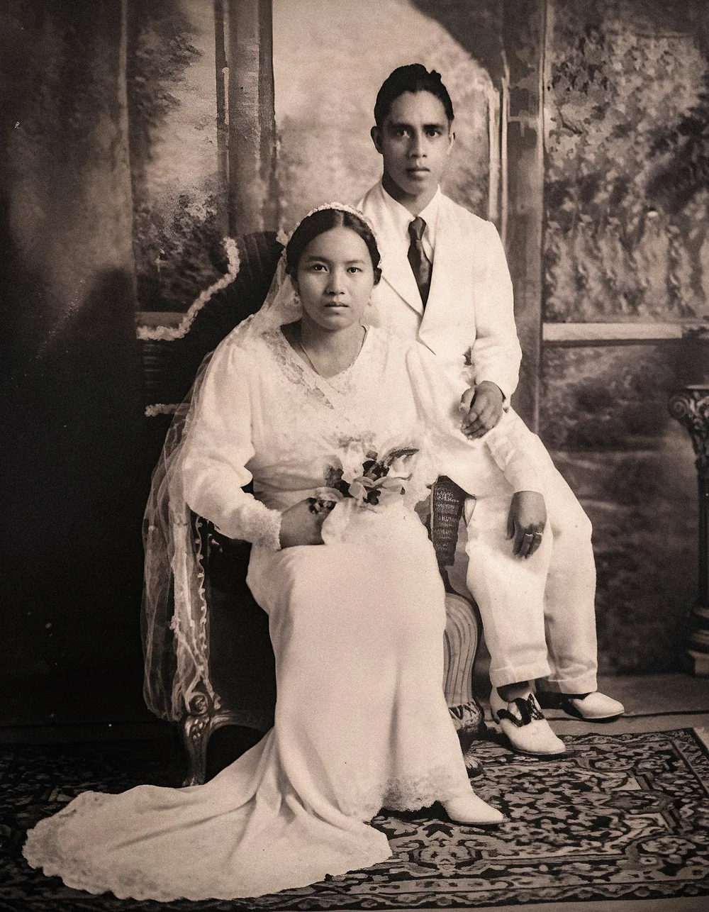 Braulia Diwa, Kyle's great-grandmother, on her wedding day