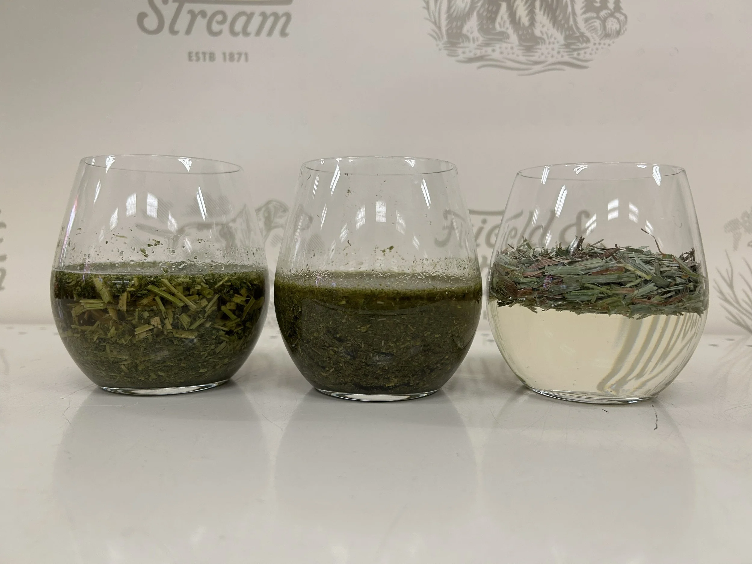Hay being used to create a Fiber Mat. Demonstrated by equine nutrition