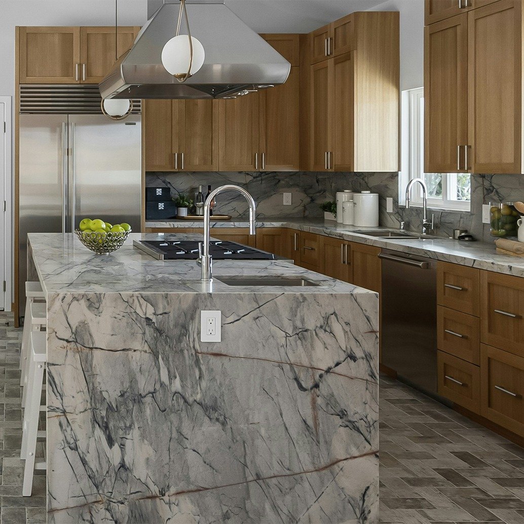 Discover the unmatched beauty of our collection of exotic Brazilian quartzites &mdash; natural works of art formed deep within the earth. Each slab tells its own story with bold veining, rich colors, and striking movement, bringing a one-of-a-kind el
