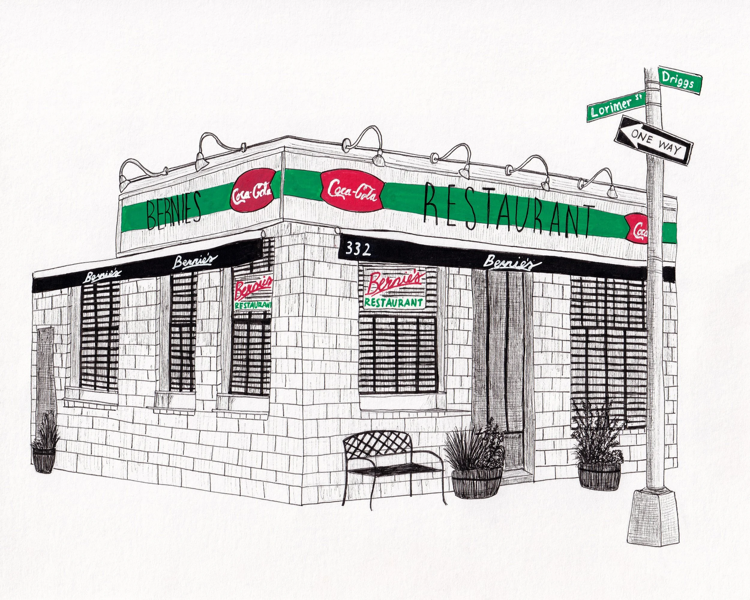 Bernie's Restaurant Print