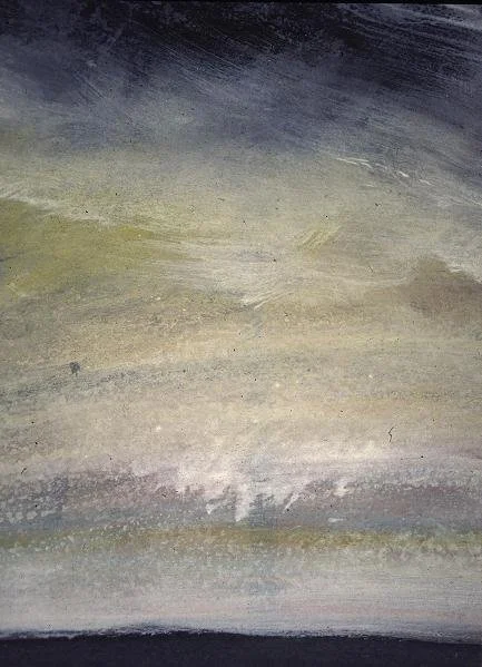 LAND, SEA, SKY
Monotype, oil paint and water on Rives B.F.K.
3.5" x 4.5"
c. 2001