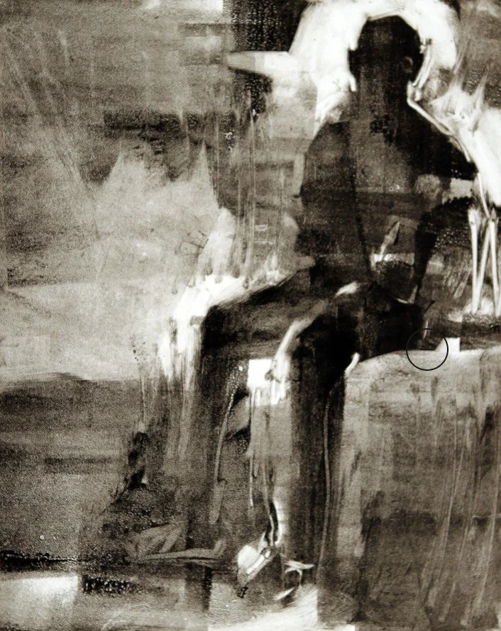 LAZARUS SEATED
Monotype on Rives B.F.K.
11" x 15"
c. 2008