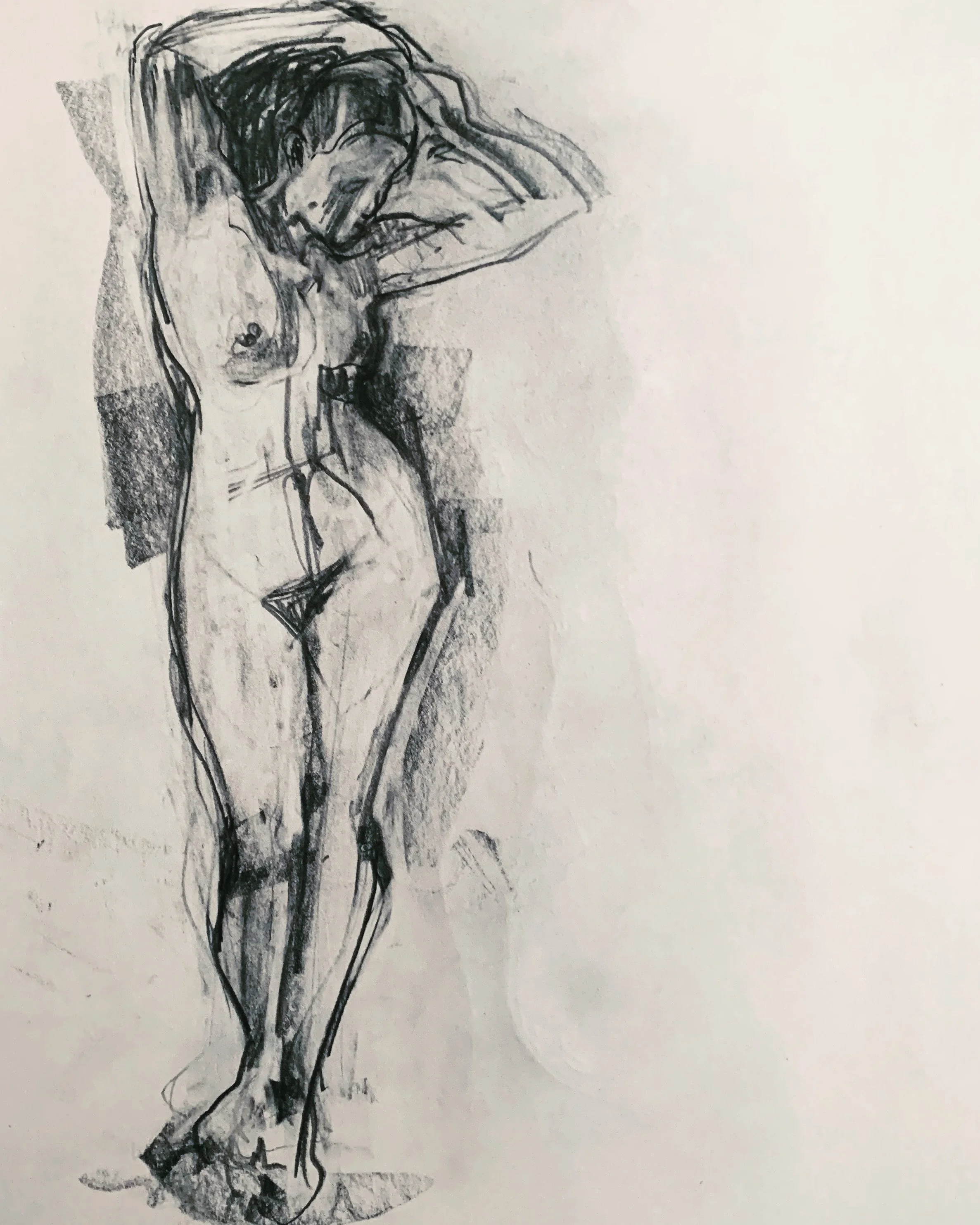 STANDING CONTRAPPOSTO
Graphite 
11" x 14"
c. 2022 