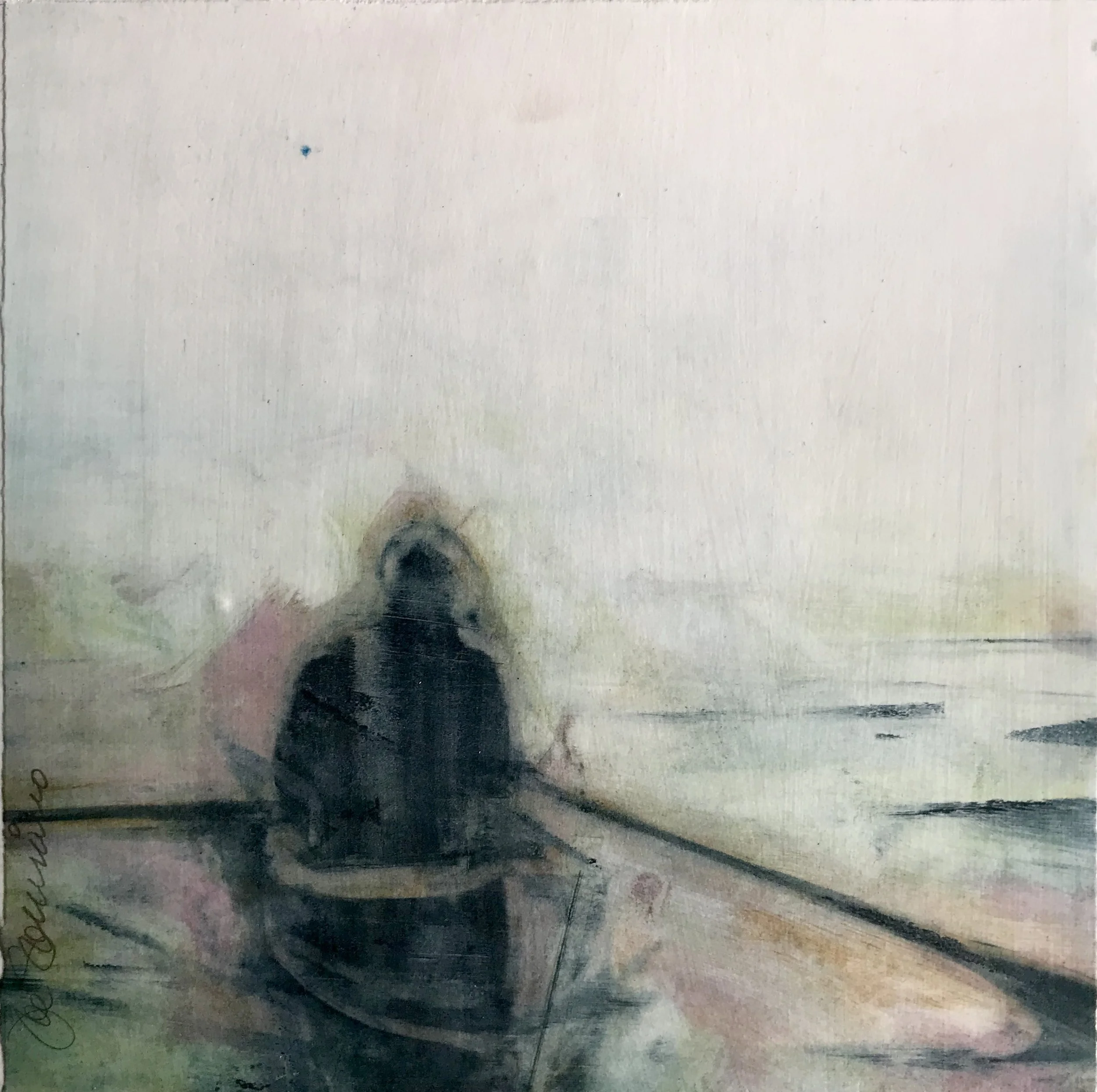 SOLO ROW
Monotype on Rives B.F.K. mounted on panel
12" x 12"
2016
