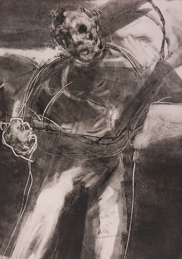 OGRE DYNAMIC
Monotype on Rives B.F.K.
5" x 7"
c. 1999