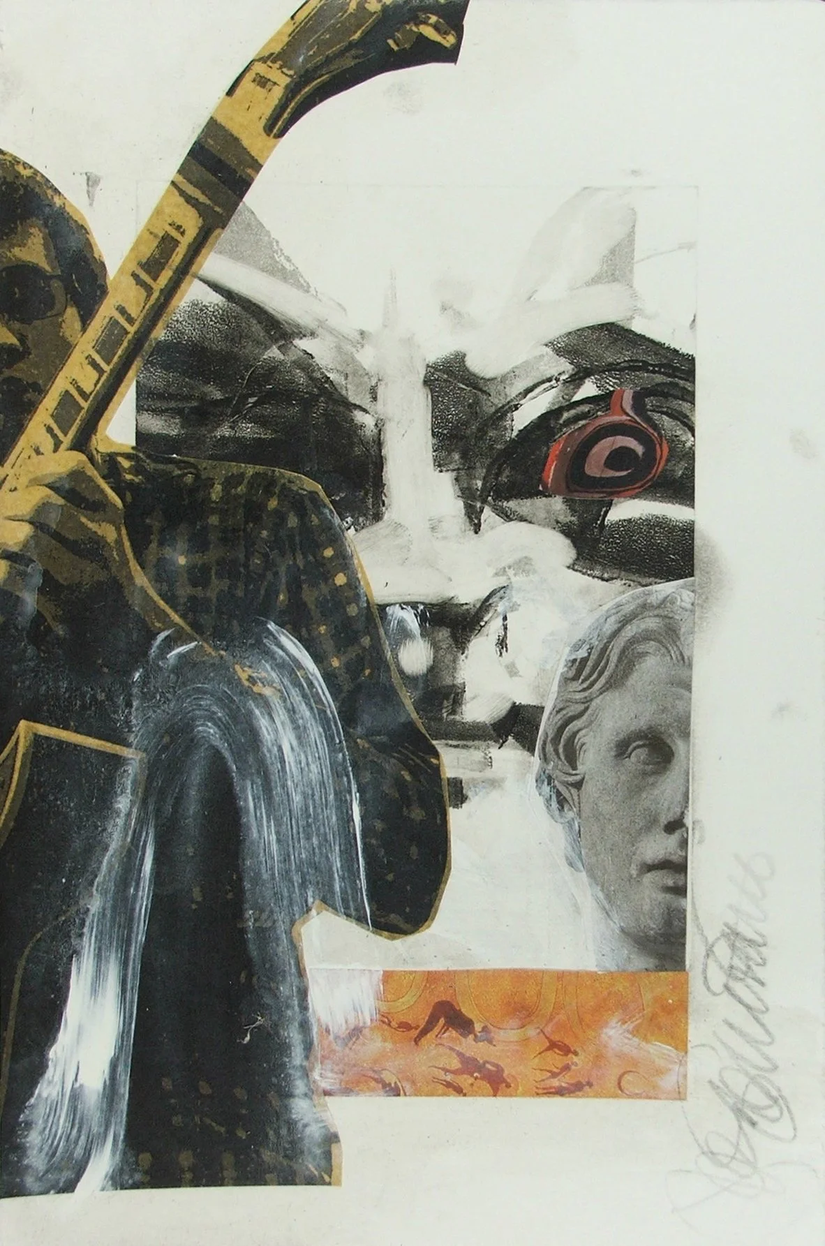 JAZZ FUSION
Mixed media on Rives B.F.K.
11" x 15"
c. 2012
