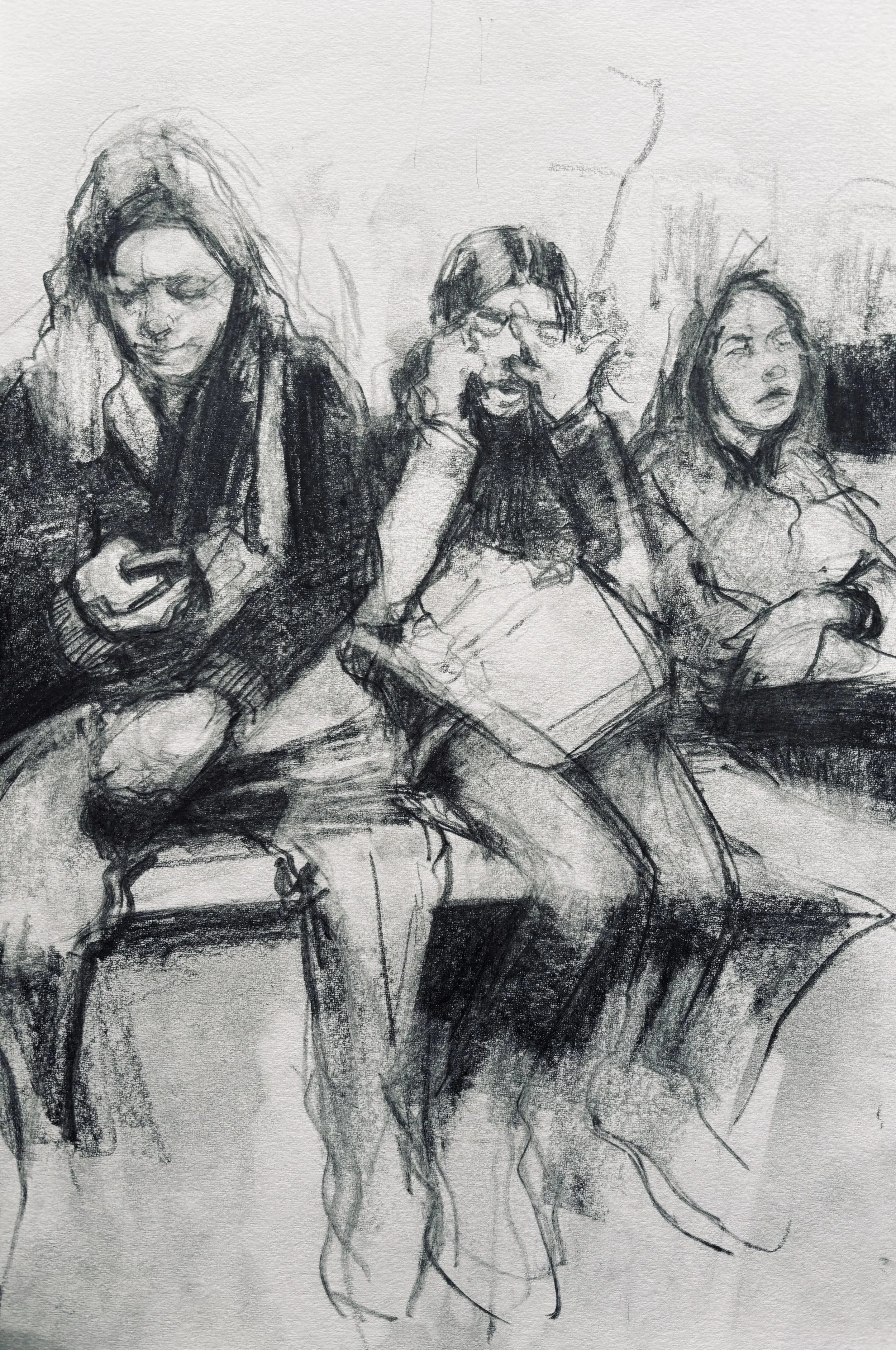 3 TRAIN (NYC SUBWAY)
Graphite on Fabriano Bristol
12" x 18"
09/24/2025