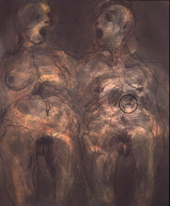 JOINED AT THE HIP
Monotype on Arches
9" x 11"
c. 1995