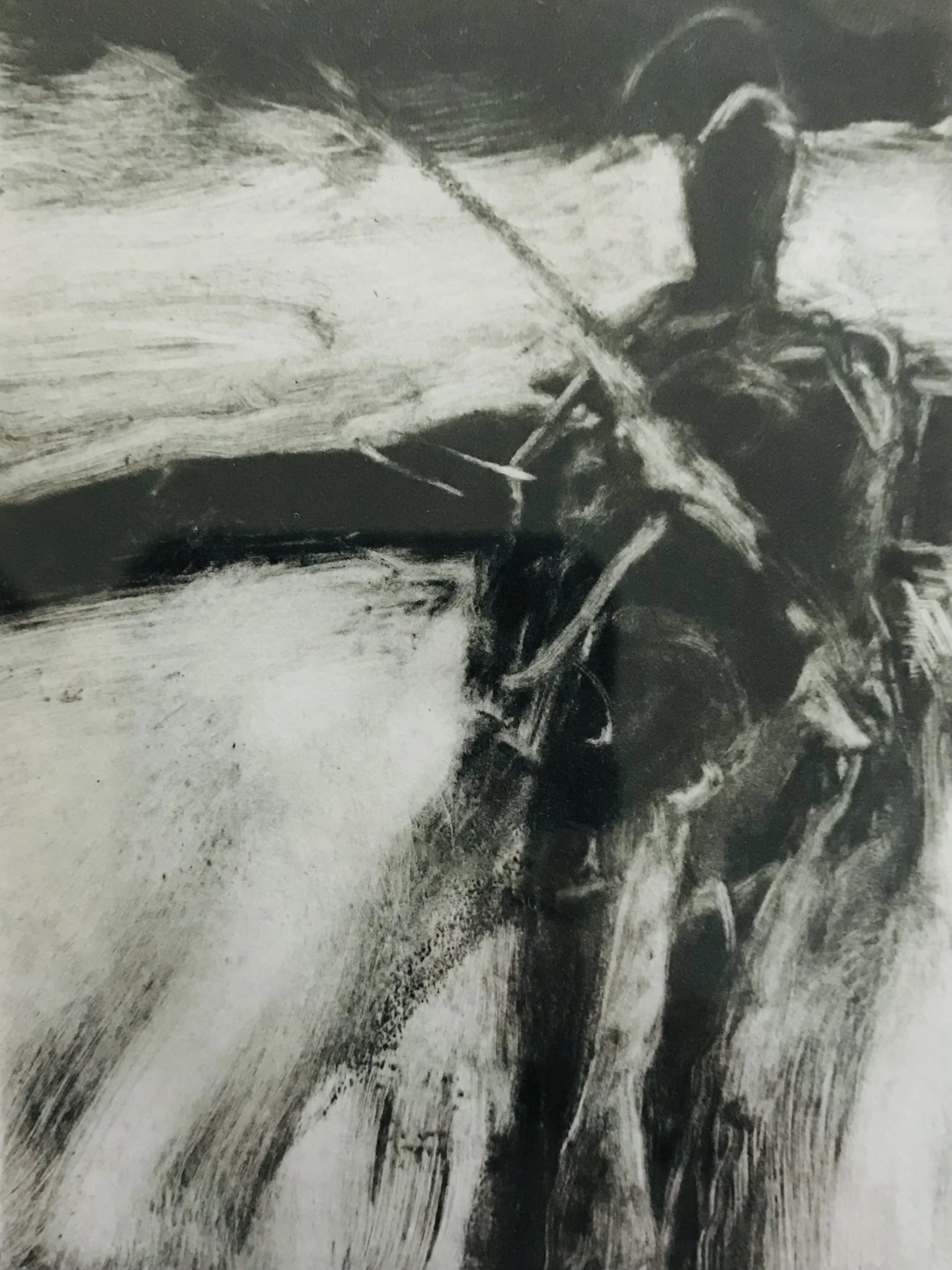 GONE FISHING
Monotype on Rives B.F.K.
3.5" x 5.5"
c. 2000