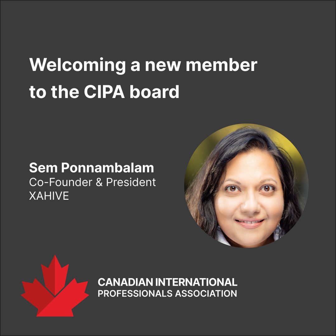 Welcoming Sem Ponnambalam to the CIPA Board of Directors