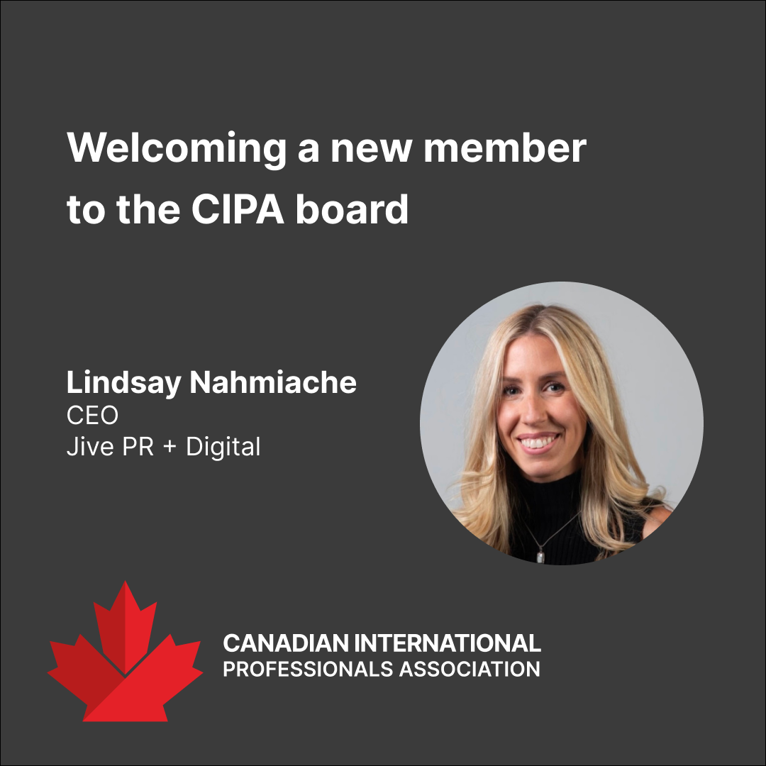 Welcoming Lindsay Nahmiache to the CIPA Board of Directors