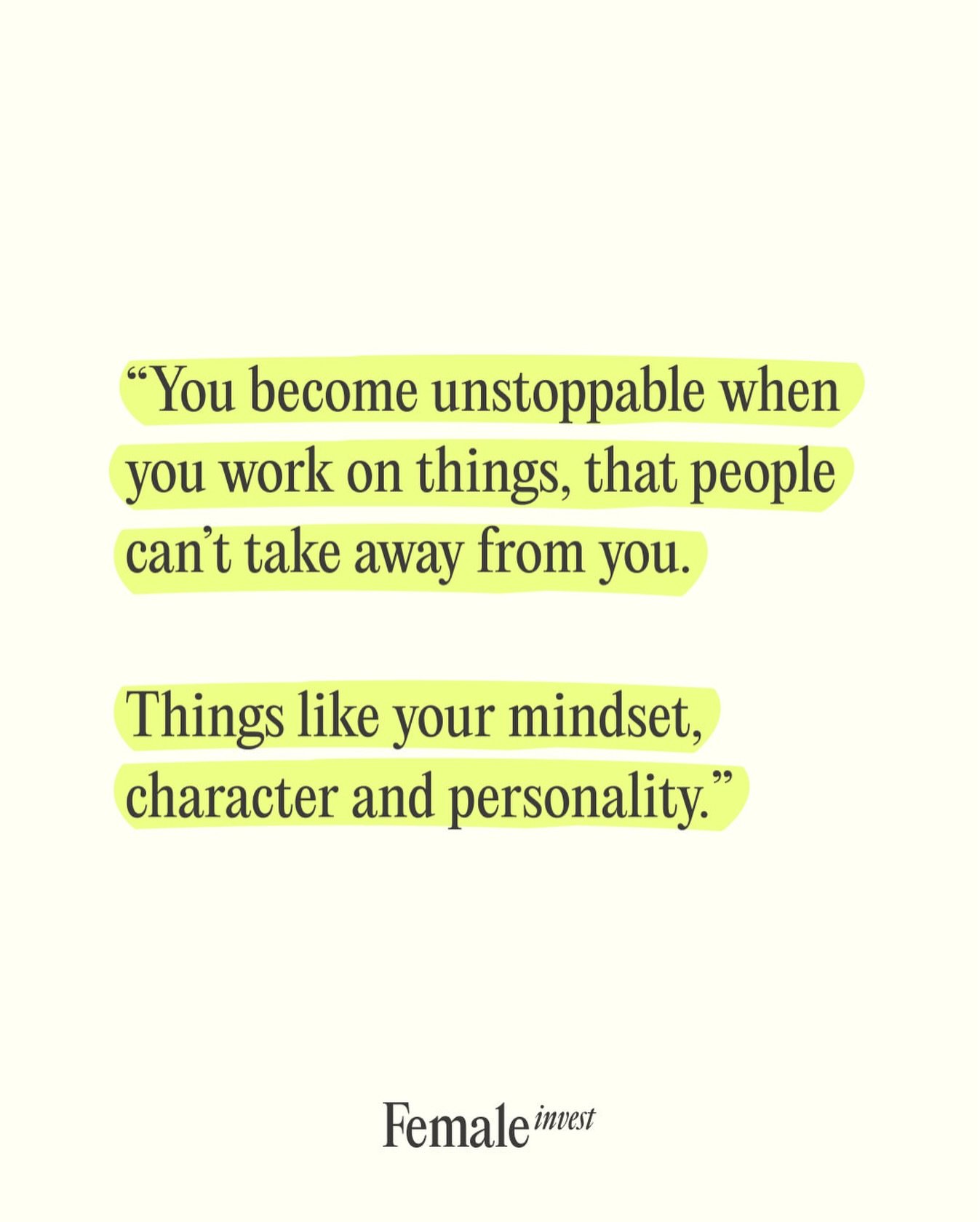 Repost from @femaleinvest
&bull;
Work in progress!! 💚