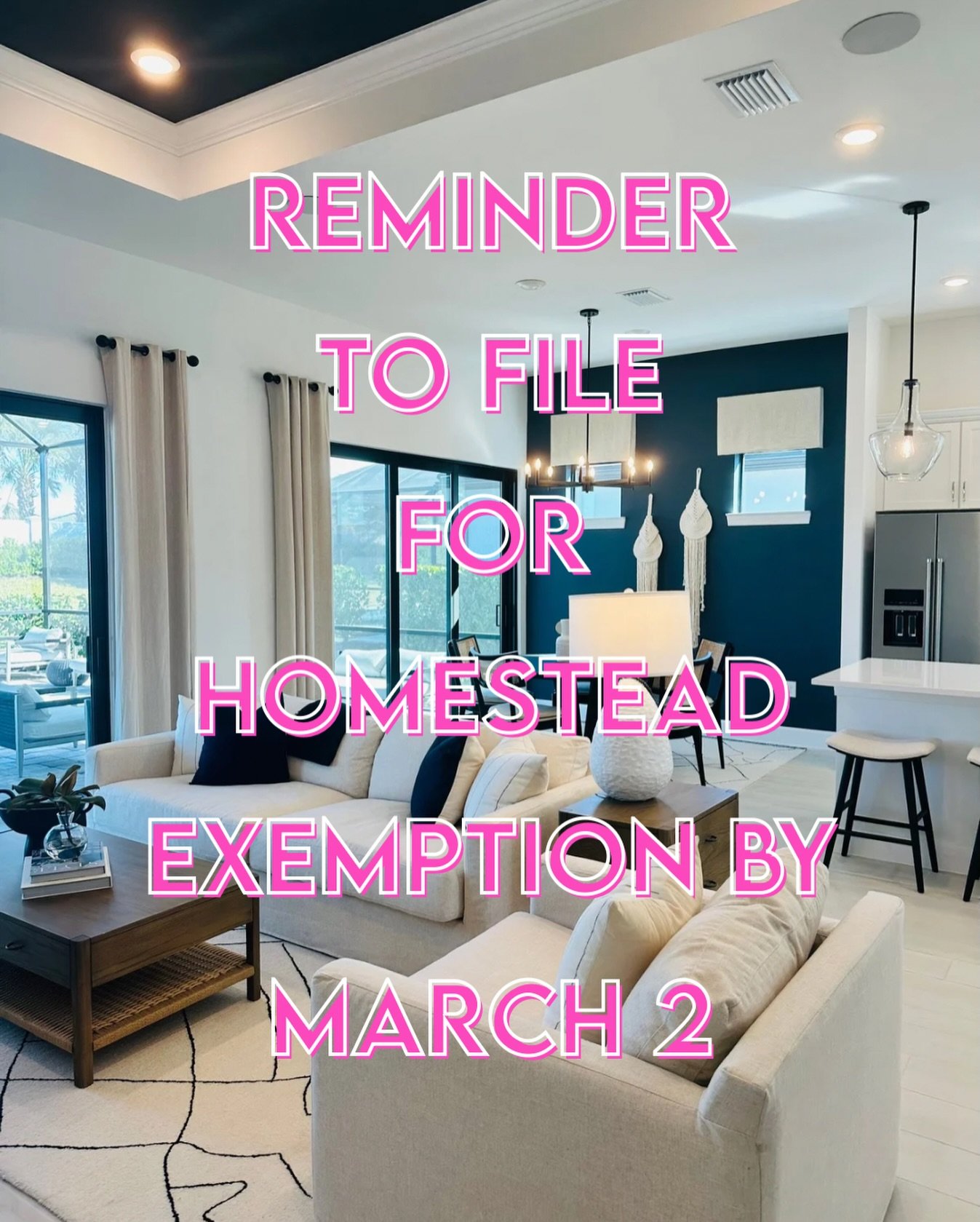 ⏰ 𝗥𝗲𝗺𝗶𝗻𝗱𝗲𝗿 𝗳𝗼𝗿 𝗙𝗹𝗼𝗿𝗶𝗱𝗮 𝗵𝗼𝗺𝗲𝗼𝘄𝗻𝗲𝗿𝘀 &mdash; 𝘁𝗵𝗲 𝗱𝗲𝗮𝗱𝗹𝗶𝗻𝗲 𝘁𝗼 𝗮𝗽𝗽𝗹𝘆 𝗳𝗼𝗿 𝘆𝗼𝘂𝗿 𝗛𝗼𝗺𝗲𝘀𝘁𝗲𝗮𝗱 𝗘𝘅𝗲𝗺𝗽𝘁𝗶𝗼𝗻 𝗶𝘀 𝗠𝗮𝗿𝗰𝗵 𝟮!⁣
⁣
If you purchased a primary residence in 2025, this is an import