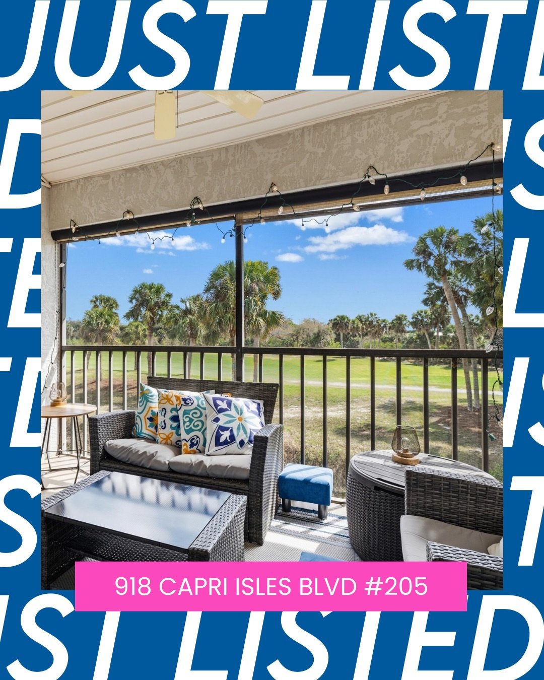 ✨ 𝗝𝘂𝘀𝘁 𝗟𝗶𝘀𝘁𝗲𝗱 𝗶𝗻 𝗩𝗲𝗻𝗶𝗰𝗲, 𝗙𝗹𝗼𝗿𝗶𝗱𝗮! ✨⁣
⁣
Welcome to easy living in this 𝗳𝘂𝗹𝗹𝘆 𝗳𝘂𝗿𝗻𝗶𝘀𝗵𝗲𝗱 𝟮 𝗯𝗲𝗱𝗿𝗼𝗼𝗺, 𝟮 𝗯𝗮𝘁𝗵 𝗰𝗼𝗻𝗱𝗼 located in the sought after Golfview of Capri Isles community. With soaring cathedr