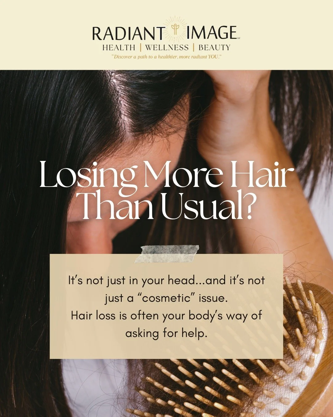 Hair loss is one of the most common concerns we hear, and one of the most misunderstood.

In our new blog, we explain how shedding and thinning may be linked to hormonal shifts, stress, illness, nutrient deficiencies, or gut health disruptions.

