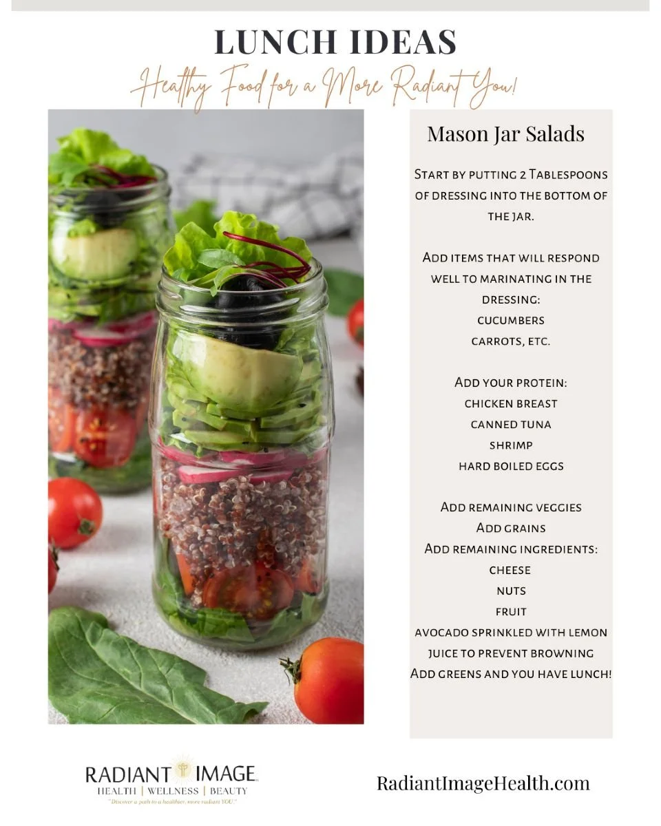 Pack the Night Before Mason Jar Salads! 🌙🎒
Mornings are hectic&mdash;save time by prepping lunch the night before! Less stress, more time for a relaxed start to your day. 🌅
Remember to get wide mouth mason jars to make eating easier! 

Interes