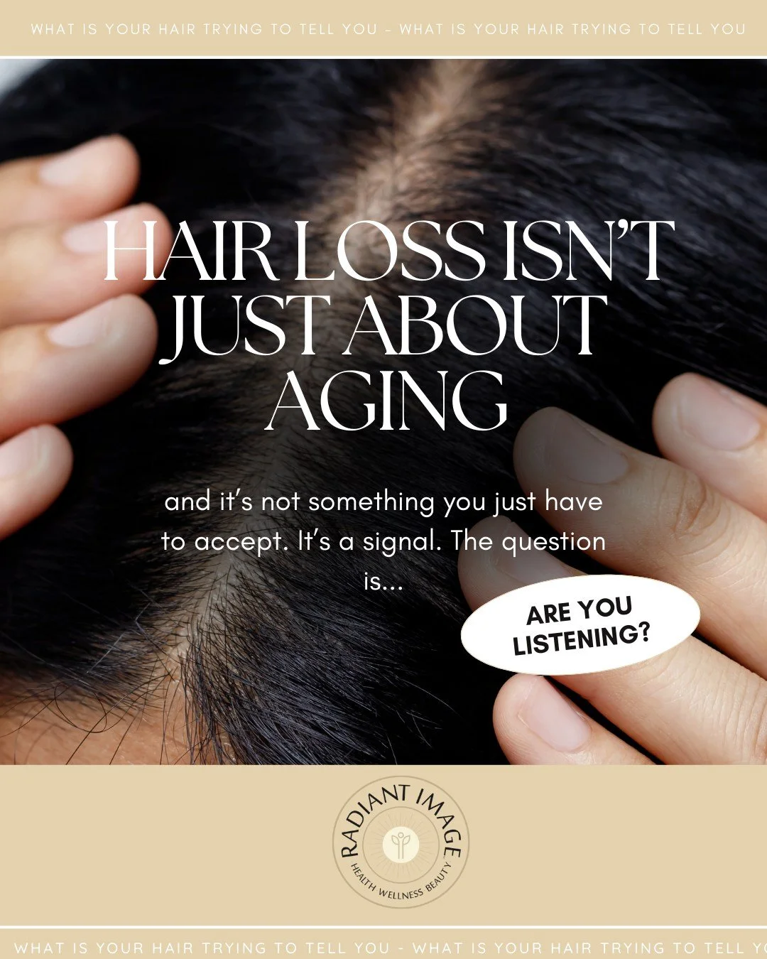 Your hair loss isn&rsquo;t random.
It&rsquo;s often the first sign that something deeper (hormonal, metabolic, or nutrient-related) is going on.

Our free guide walks you through the real root causes behind shedding and thinning, so you can stop s