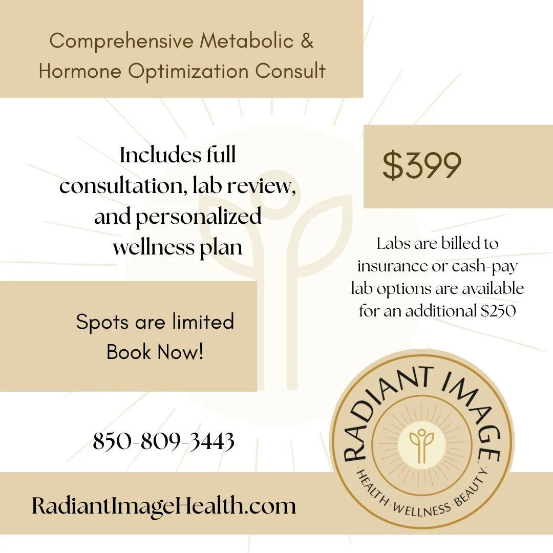 A Holistic Health Approach At Radiant Image Health
We believe in treating the whole person. Our consult assesses various health markers to create a comprehensive plan tailored to your unique needs.​

🌿 Learn more at link in bio, or visit RadiantI