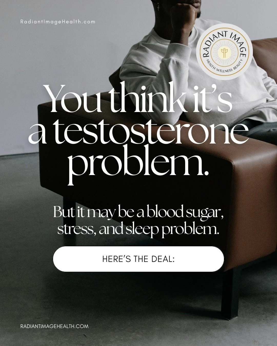 Testosterone doesn&rsquo;t just drop.
Your body downshifts it strategically when too many other systems are under strain.

When blood sugar is unstable, sleep is shallow, and stress stays elevated, your body gets the message:
This isn&rsquo;t a s