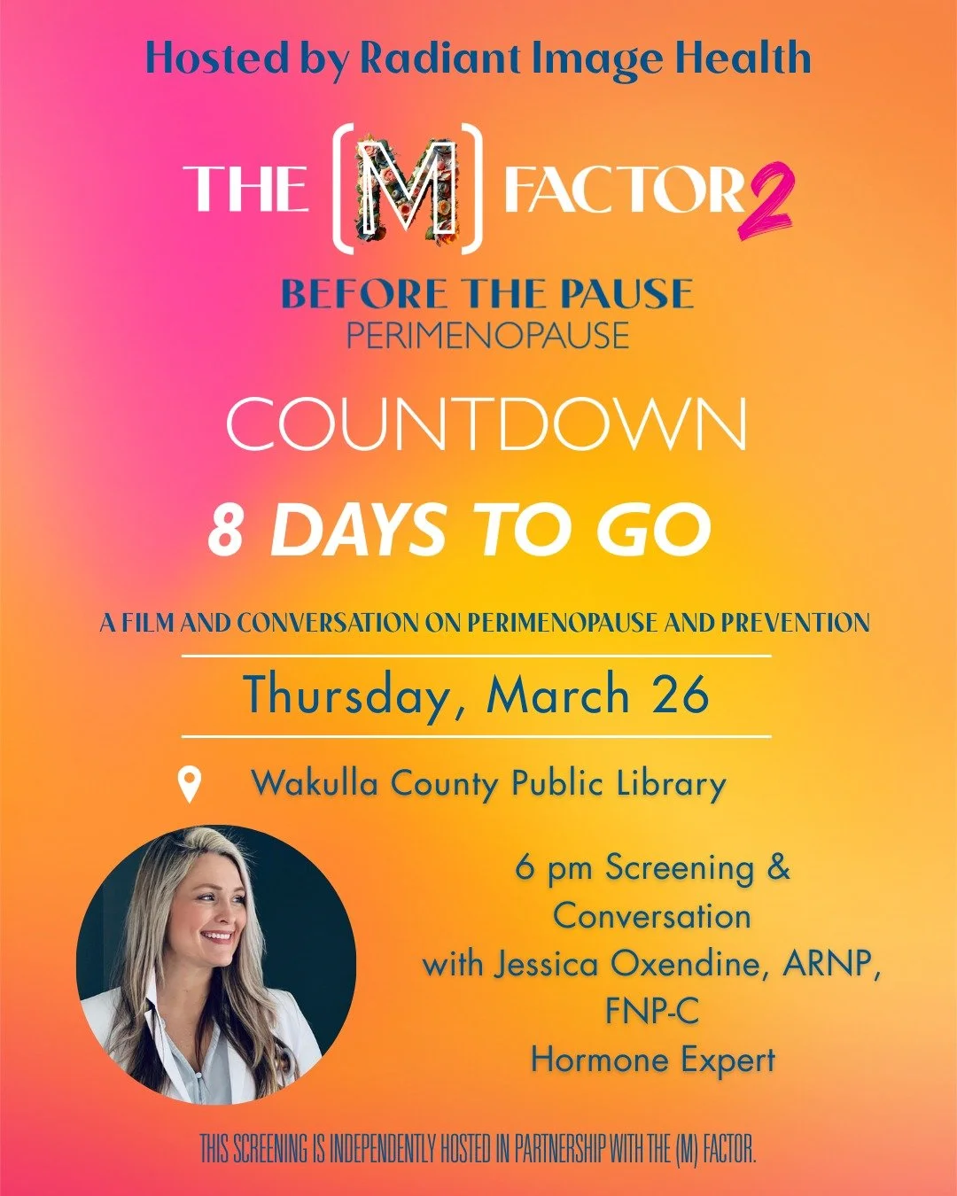 🍿 It&rsquo;s more than a film &mdash; it&rsquo;s a movement.
Join us for a powerful screening event hosted by Radiant Image at the Wakulla County Public Library. With the film, connect and continue the conversation in a supportive community setting.