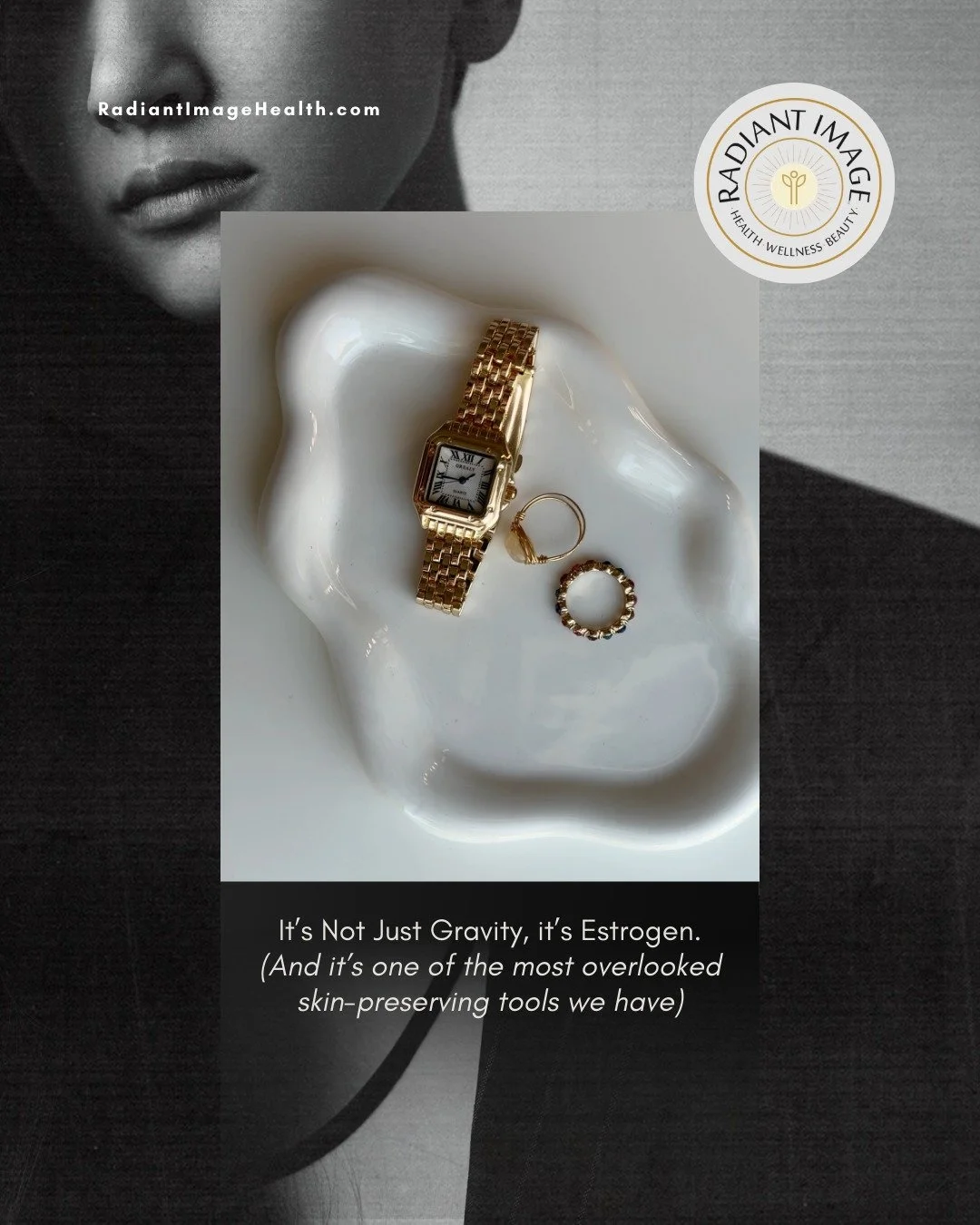 Your skin isn&rsquo;t just a surface issue.
It&rsquo;s a hormonal one.

The chaotic highs and lows of estrogen in perimenopause can show on the skin and impact its ability to:

&bull; Hold hydration
&bull; Maintain collagen
&bull; Repair damag