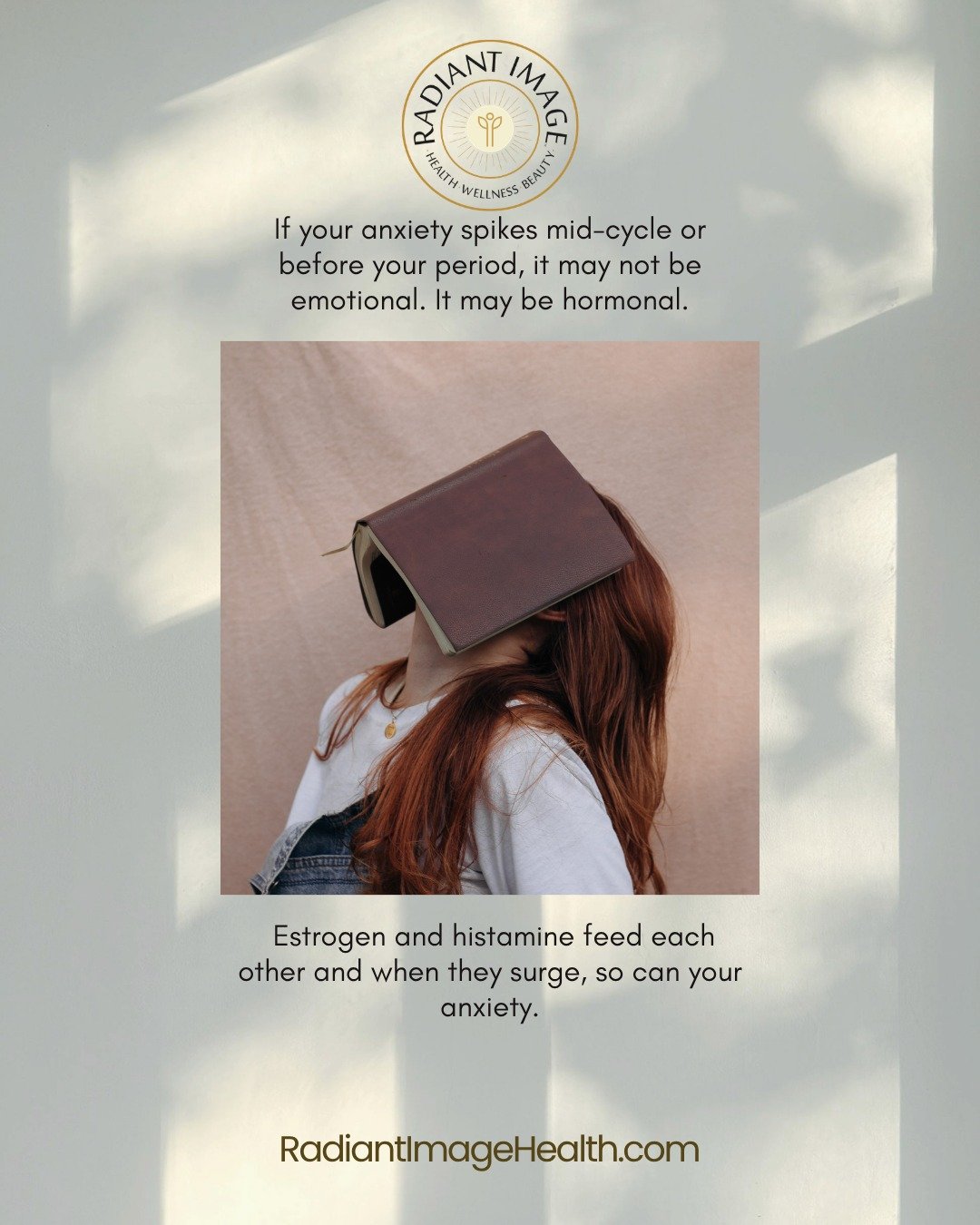 Not all anxiety starts in the mind.
Sometimes, it starts in your hormones.

Here&rsquo;s how it works:

&rarr; Estrogen naturally rises before ovulation and during the late luteal phase.
&rarr; That estrogen triggers histamine release, which af