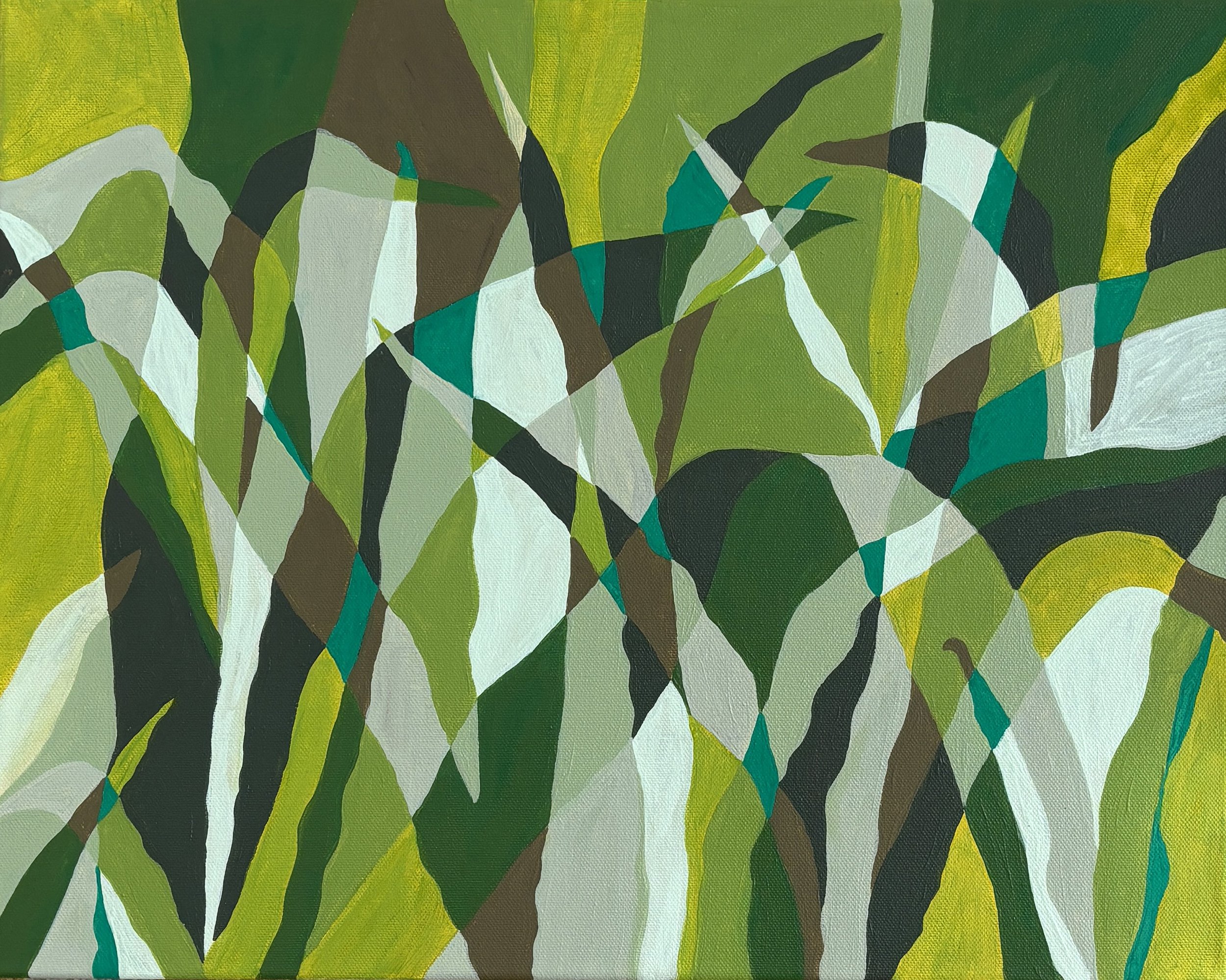 Go Touch Grass, 16x20 (in Walnut Floater Frame), Acrylic and Gouache on Canvas, 2026