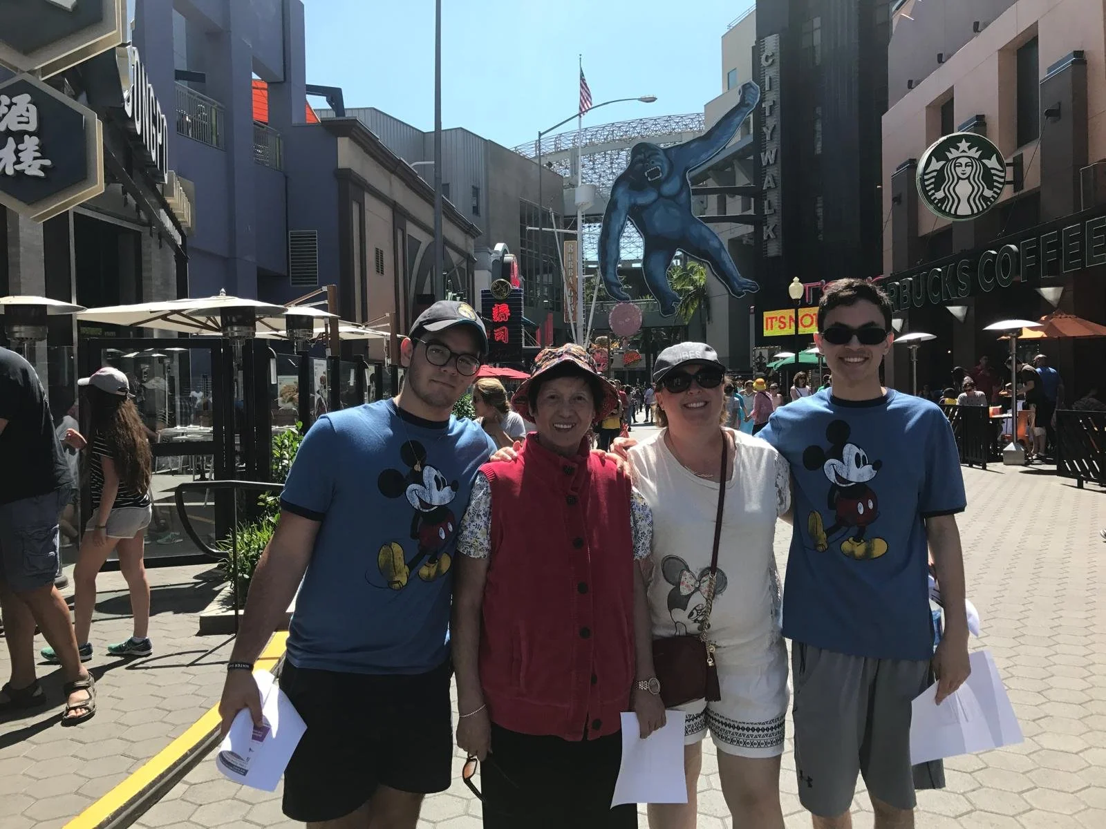 Universal CityWalk with my paternal Grandmother, mom, and cousin, 2017