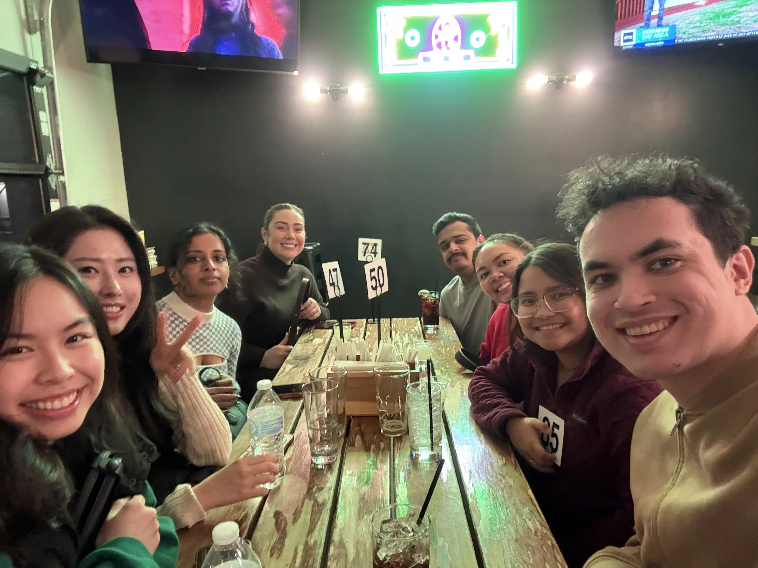 My MBA friends from the Fall Cohort at Santa Clara's 'The Hut' restaurant and bar located near campus, 2026