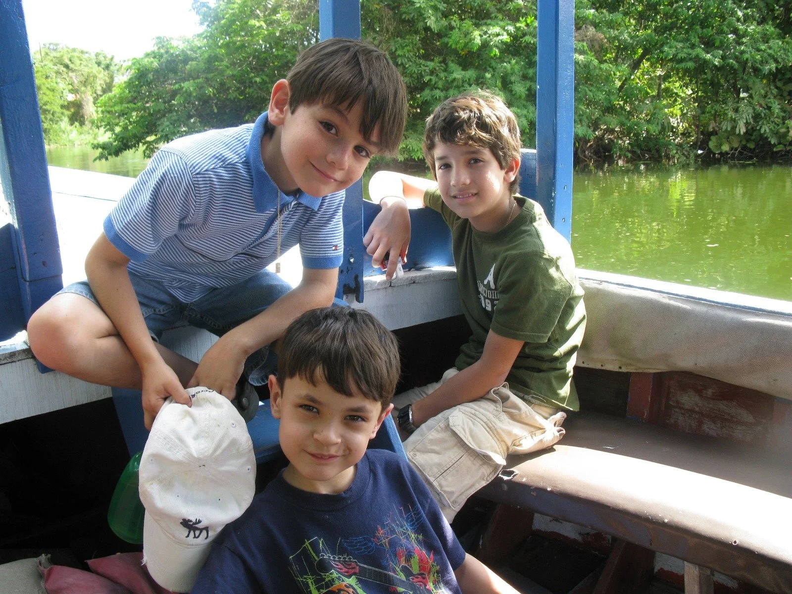 Nicaraguan cousins and I posing on a boat, 2008