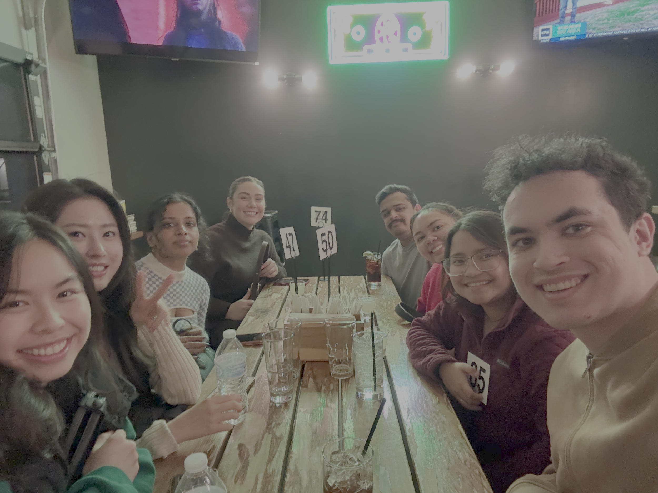 My MBA friends from the Fall Cohort at Santa Clara's 'The Hut' restaurant and bar located near campus, 2026