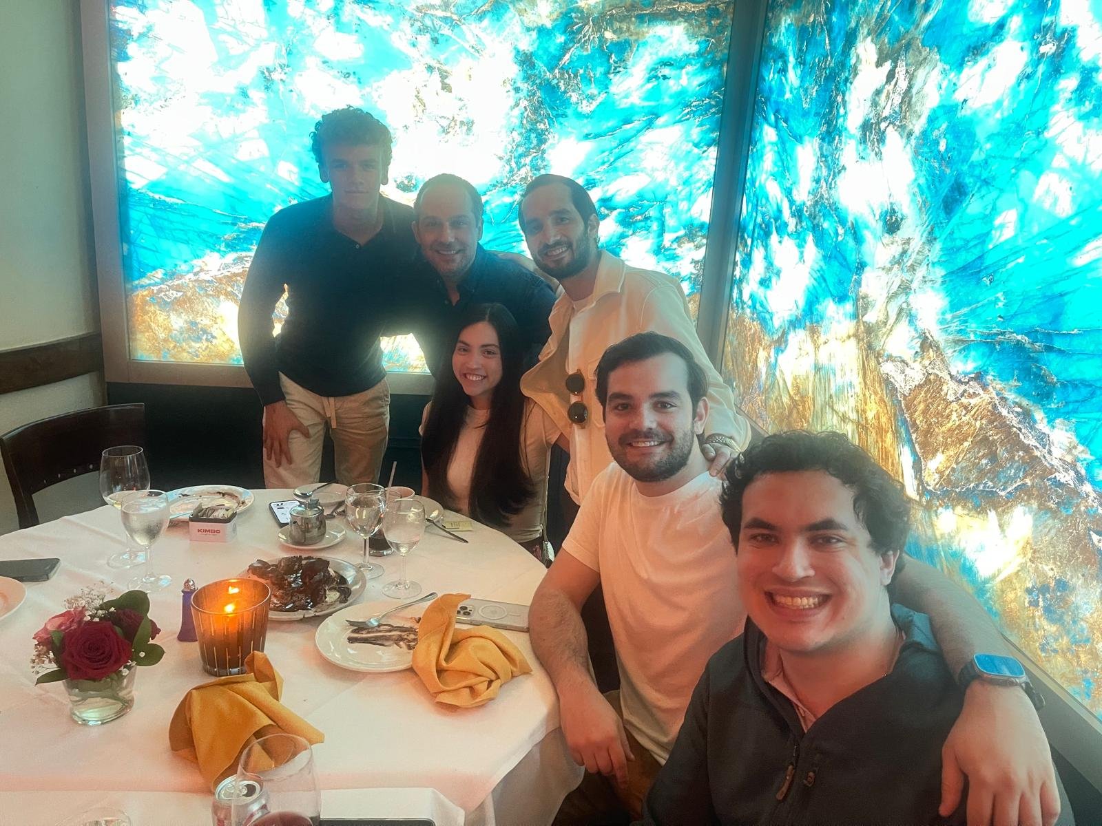 My Nicaraguan cousin and I with his brother, our uncle, other cousin, and his brother's partner, 2025