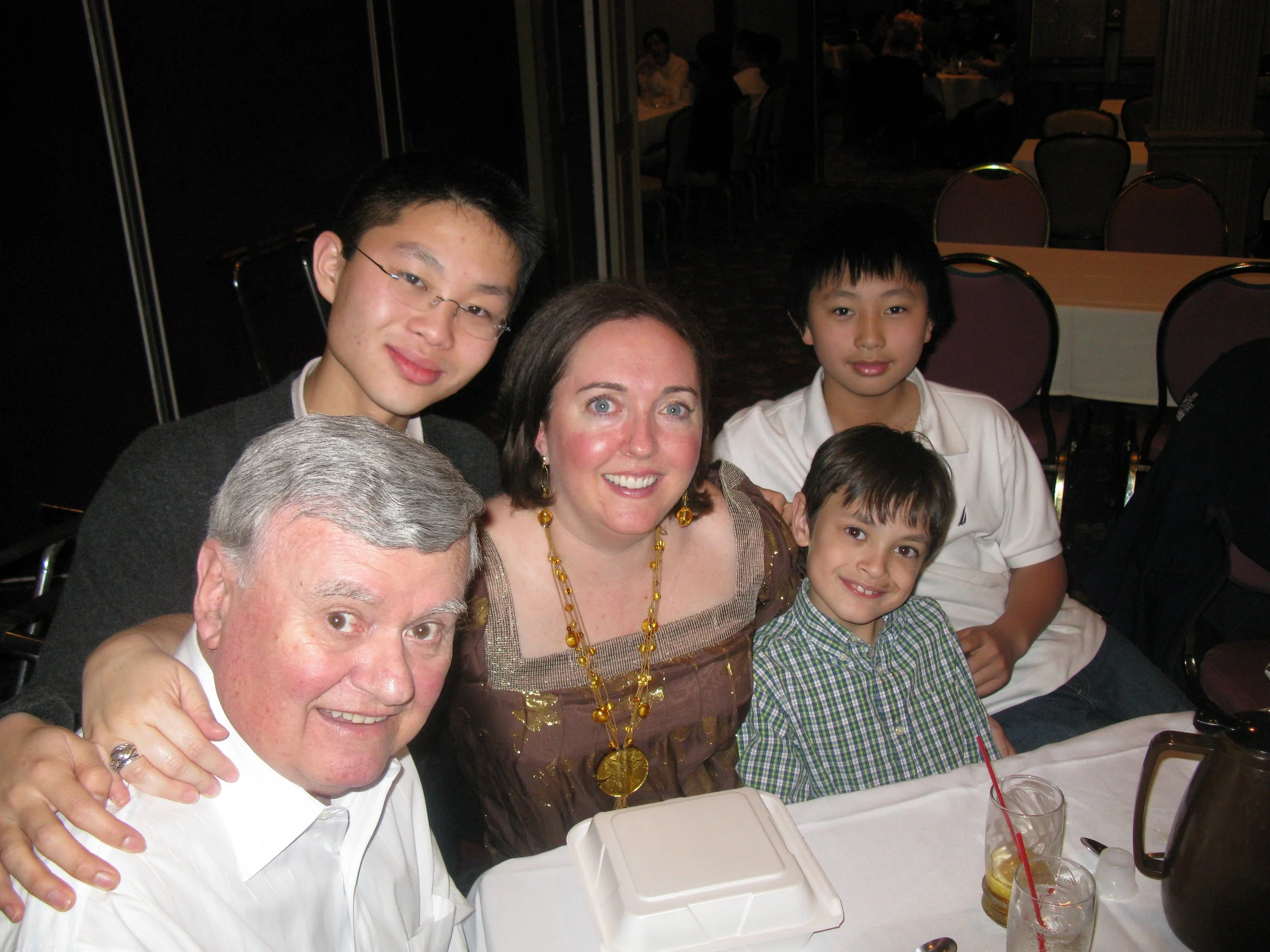 My first cousins from Hong Kong, my Mom, my maternal grandpa, and I, 2009