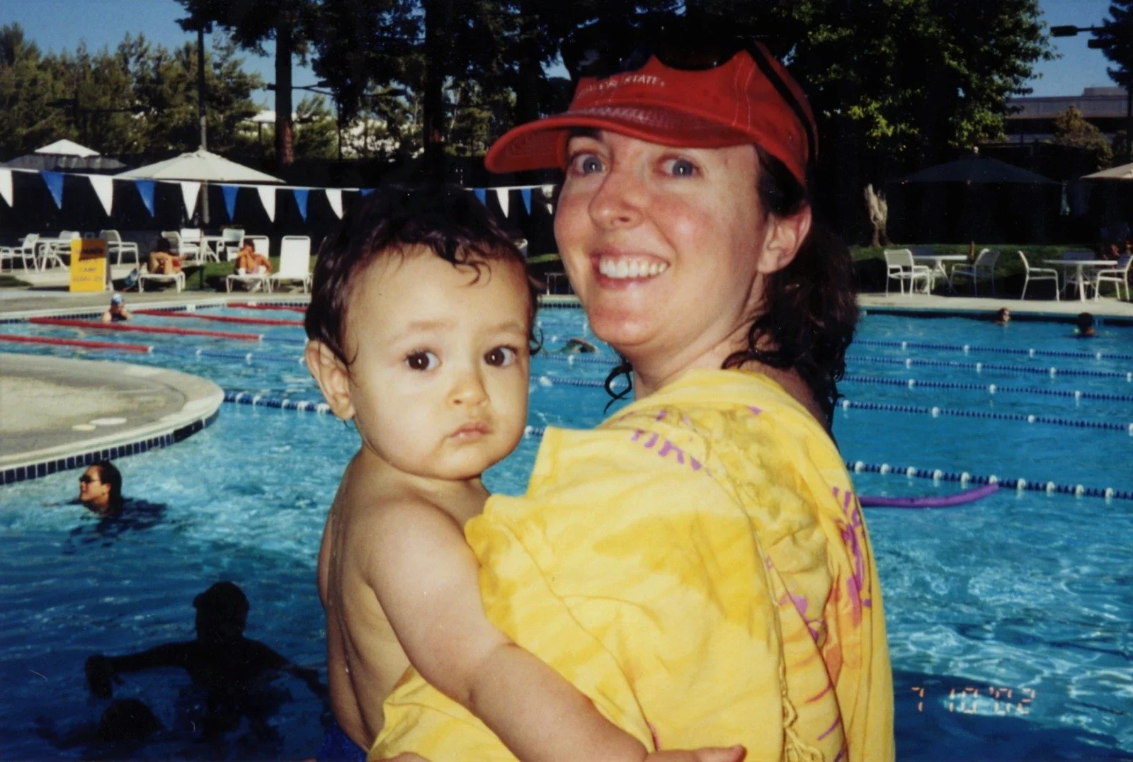 My mom and I at the Santa Clara Bay Club, 2002
