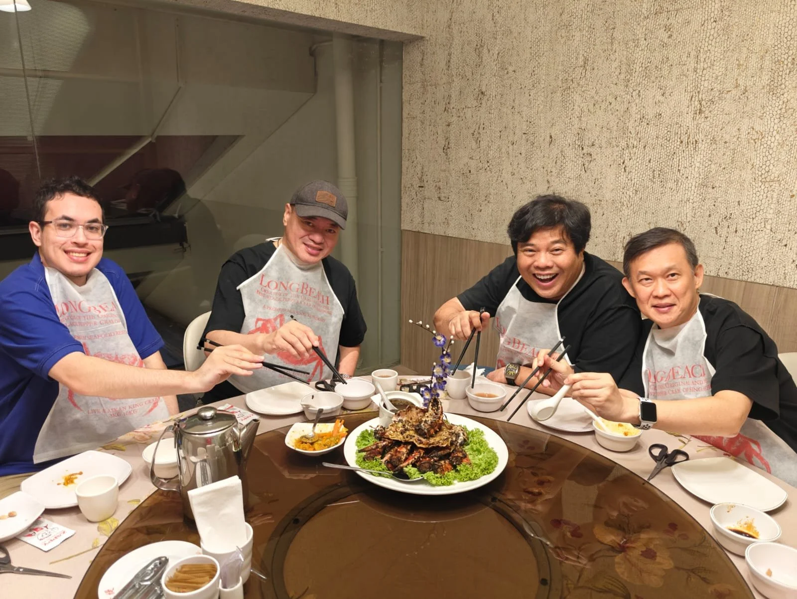 My dad's friends and I at one of the Long Beach Seafood Restaurant locations, a chain which my paternal grandfather co-founded in the 1950's, 2024