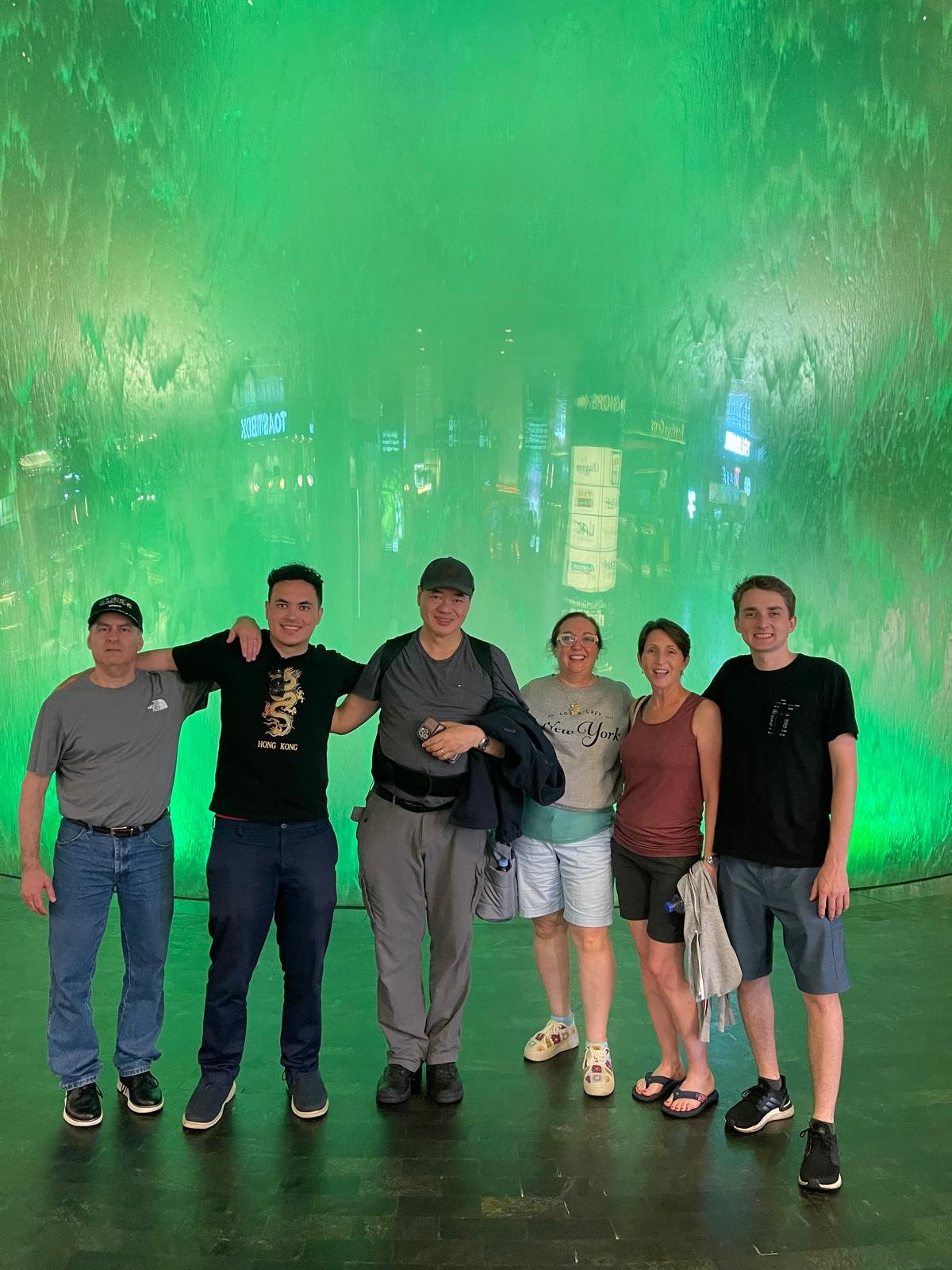 My family and some family friends at Changi Jewel in Singapore, 2025