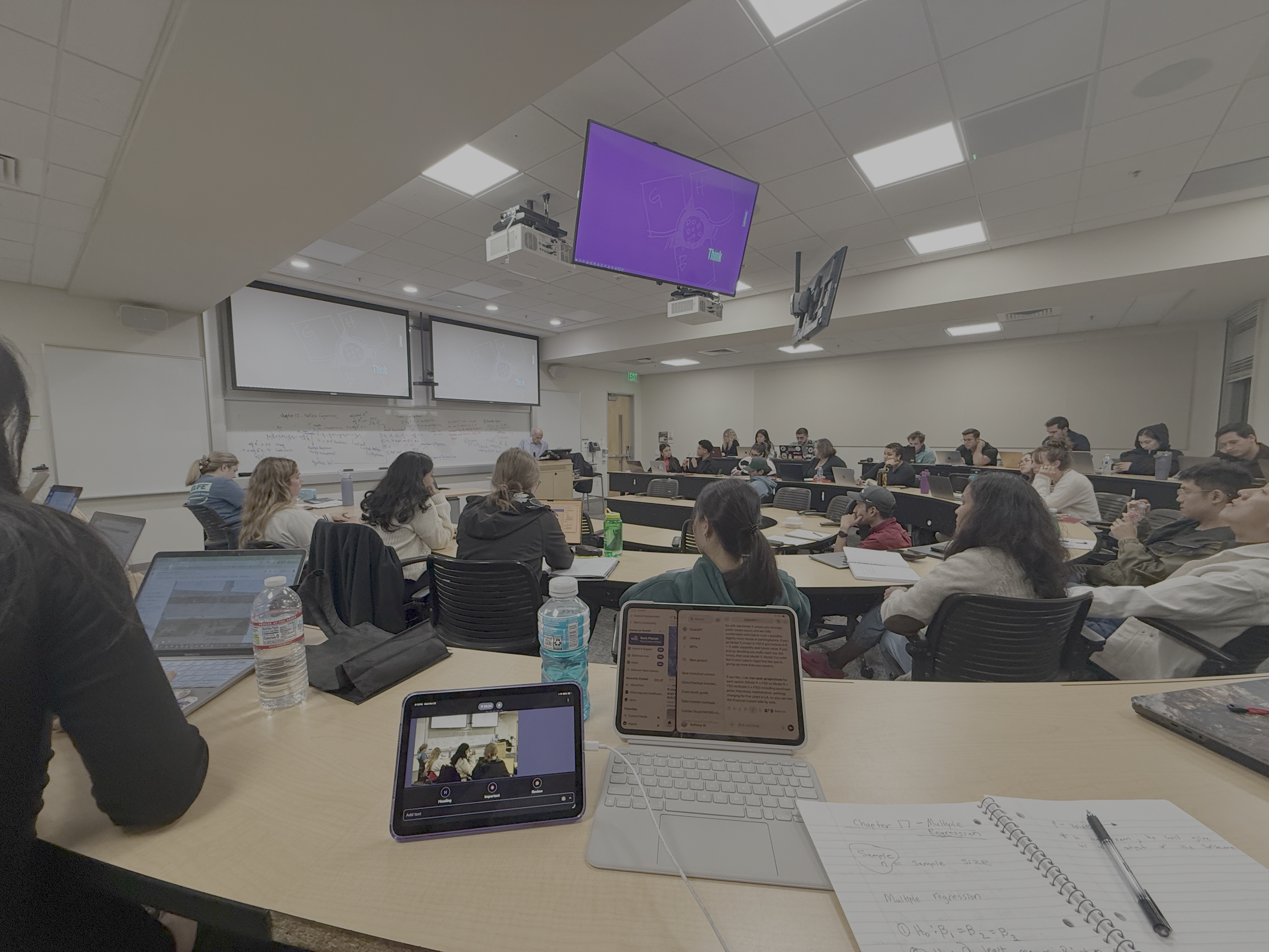 Further lecture on Statistics closing in on the last week of class, 2025