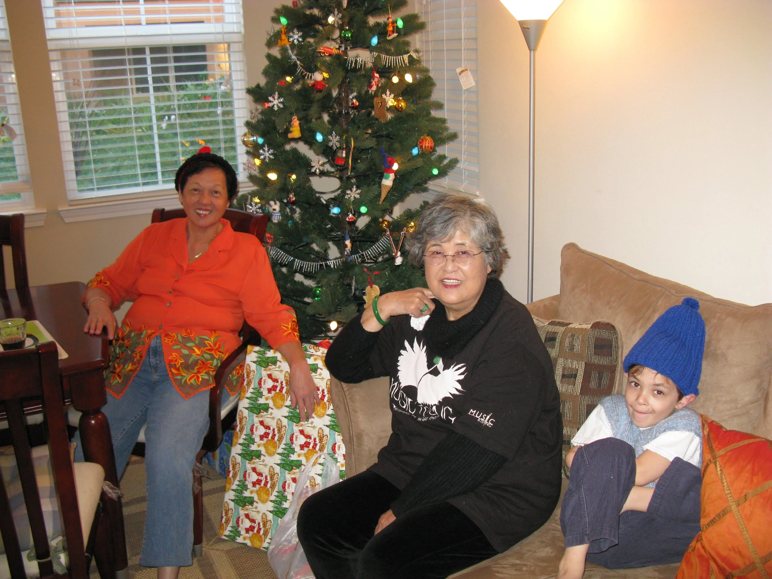Rinko-san, Na-Nai, and I during Christmas, 2007