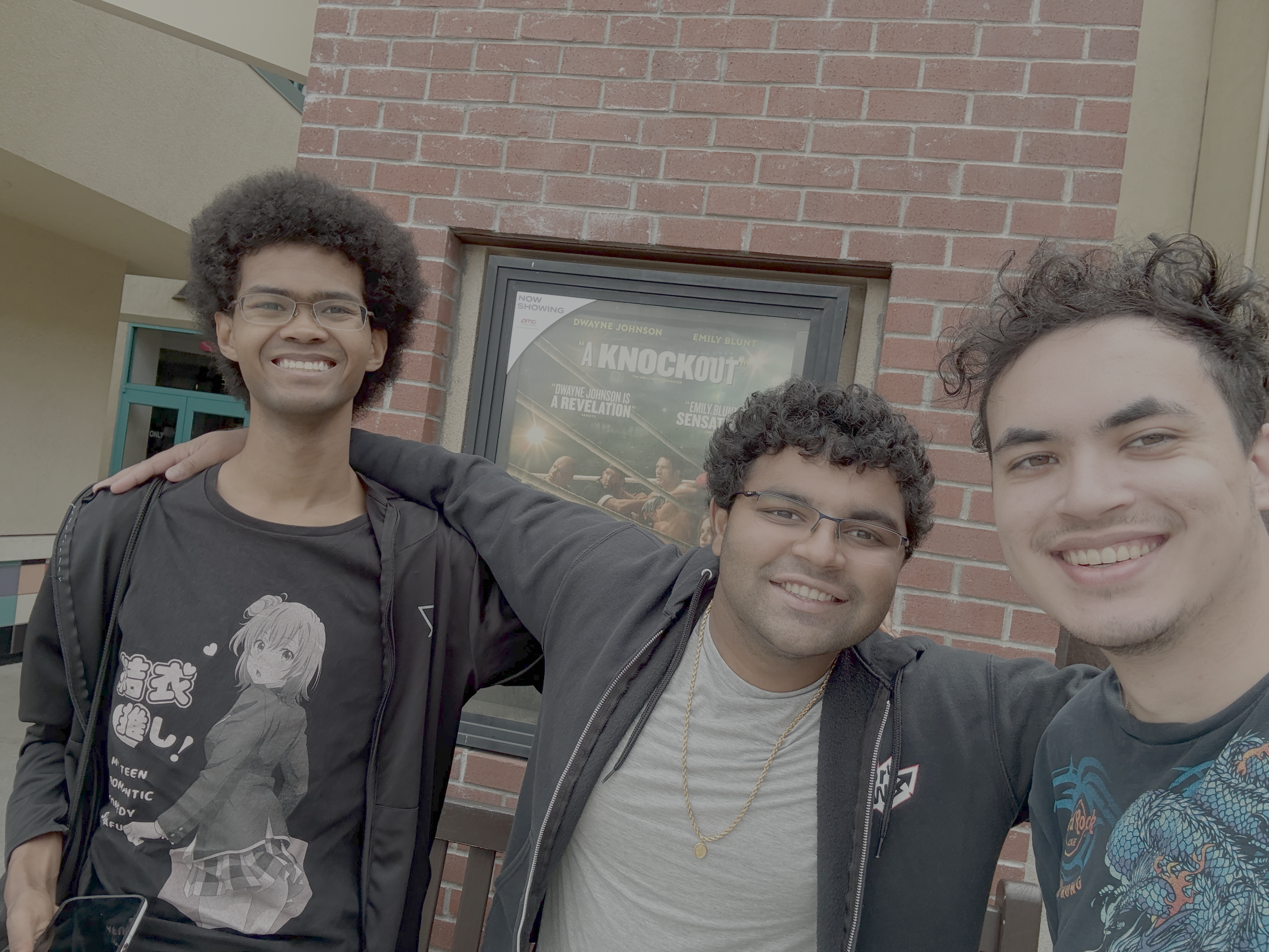 My college friends and I watching Benny Safdie's 'The Smashing Machine' starring Dwayne 'The Rock' Johnson and Emily Blunt, 2025