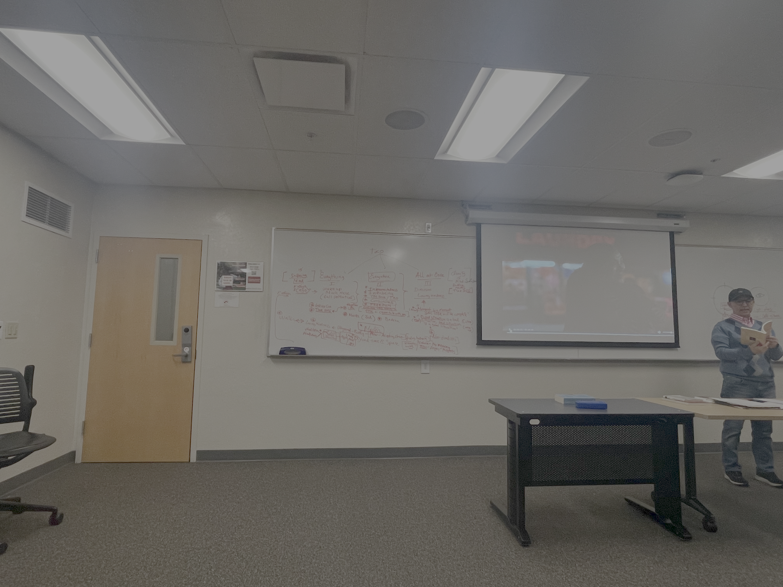 Watching and dissecting EEAAO with my Professor Velasco-Moreno and class, 2023