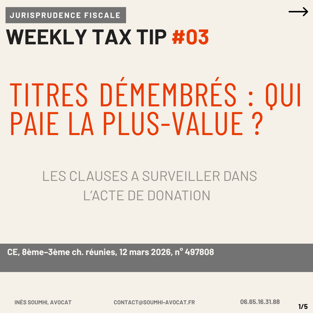 Cession de titres démembrés : qui supporte la plus-value ?