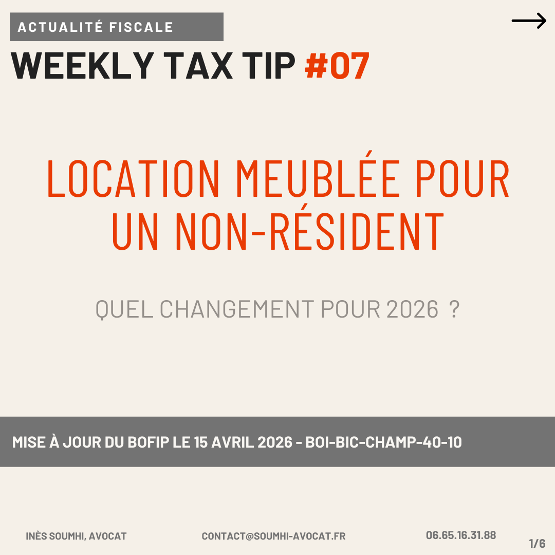 Location meublée et non-résidents : ce que change la Loi de Finances 2026